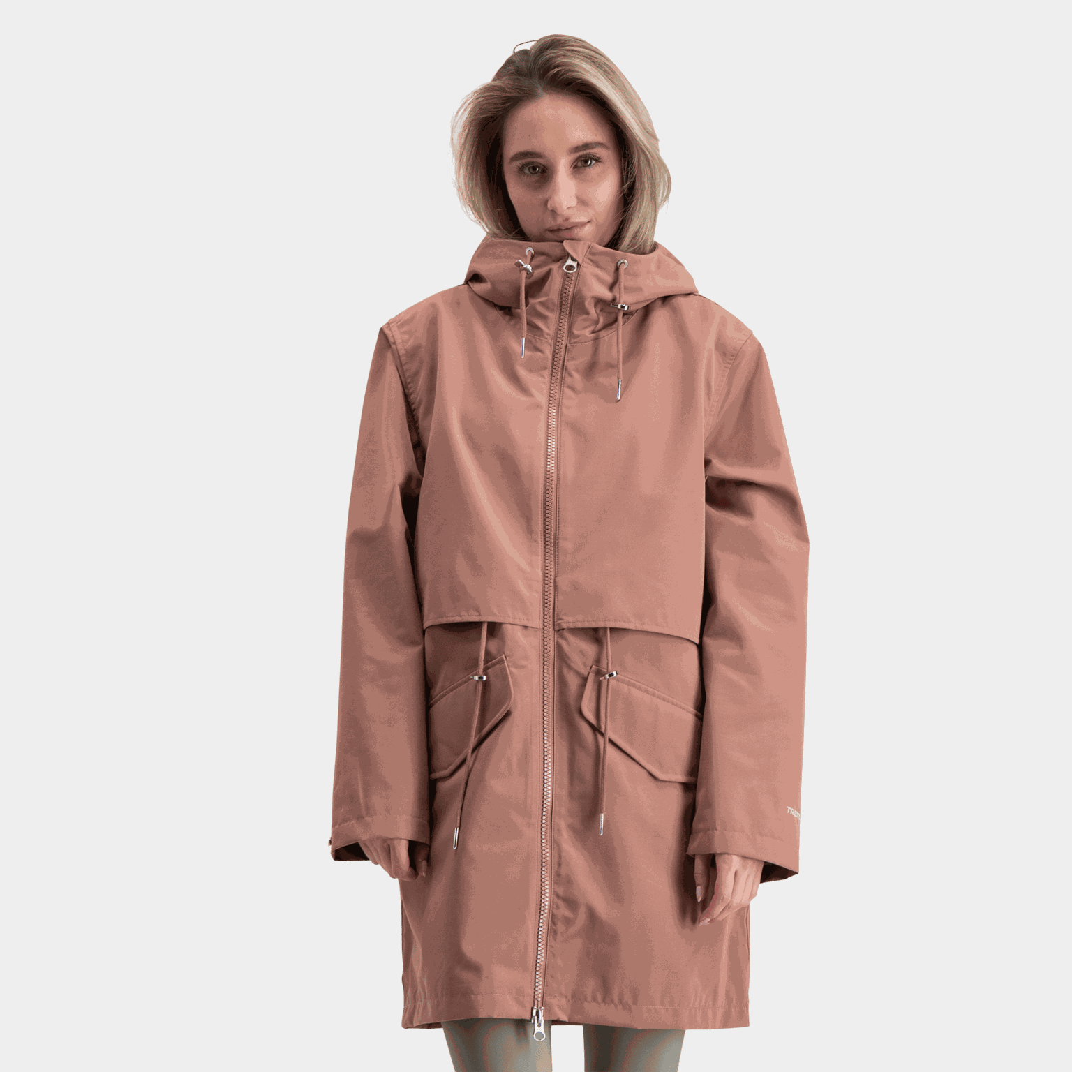  Parka feminina estilo cruiser, parka impermeável