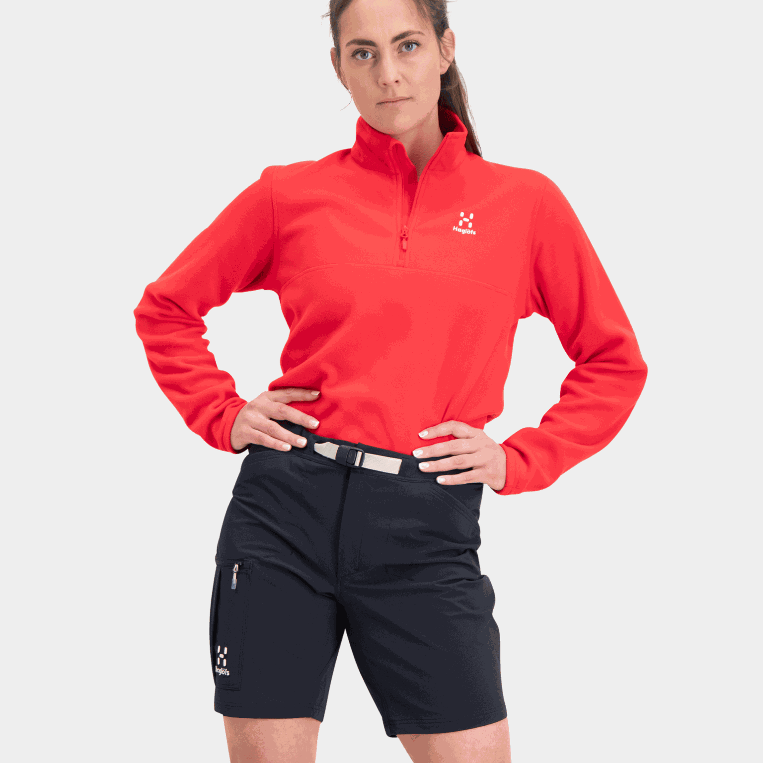Lizard Softshell Shorts, turshorts, dame - Svart