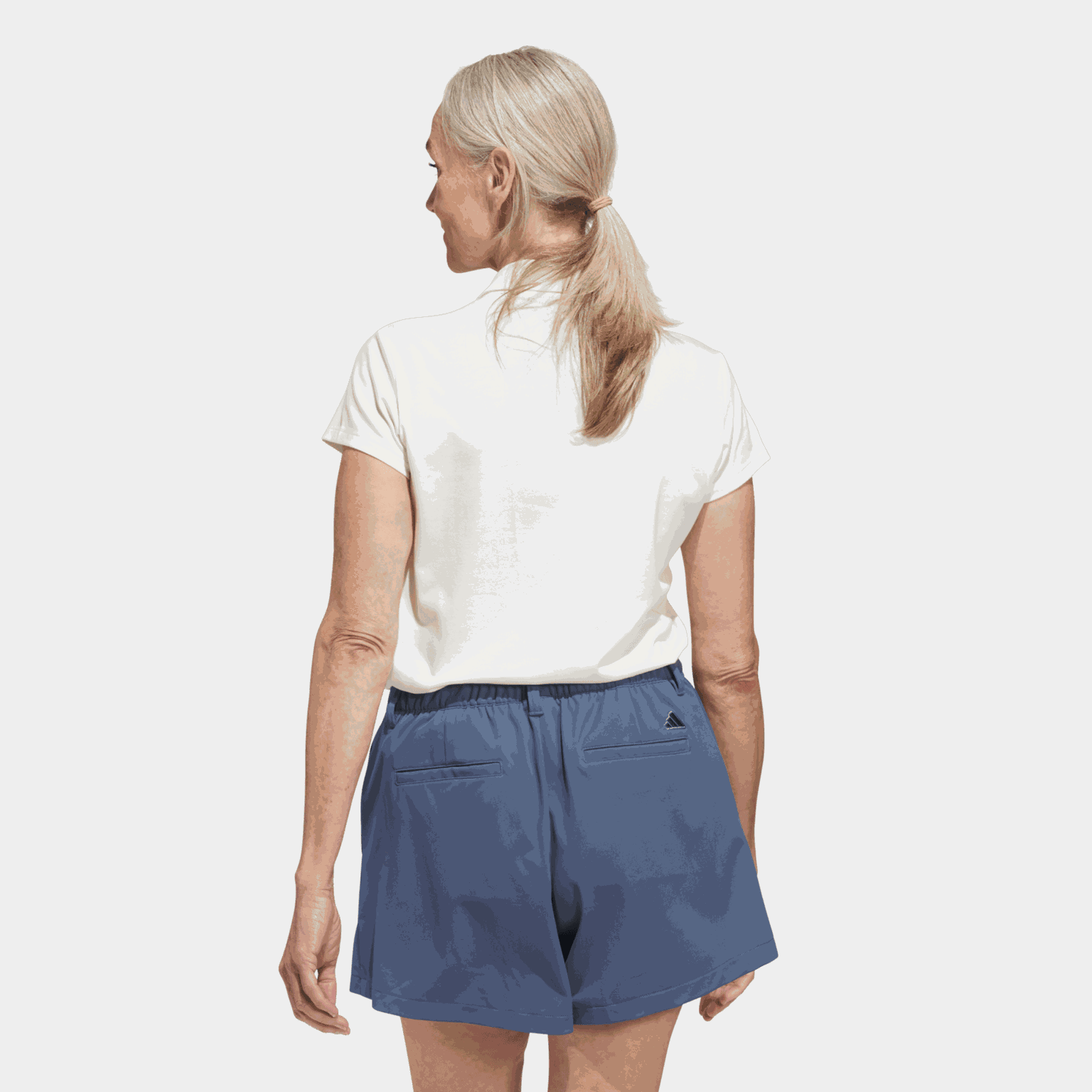  Effen poloshirt met gemêleerd effect, poloshirt voor dames -