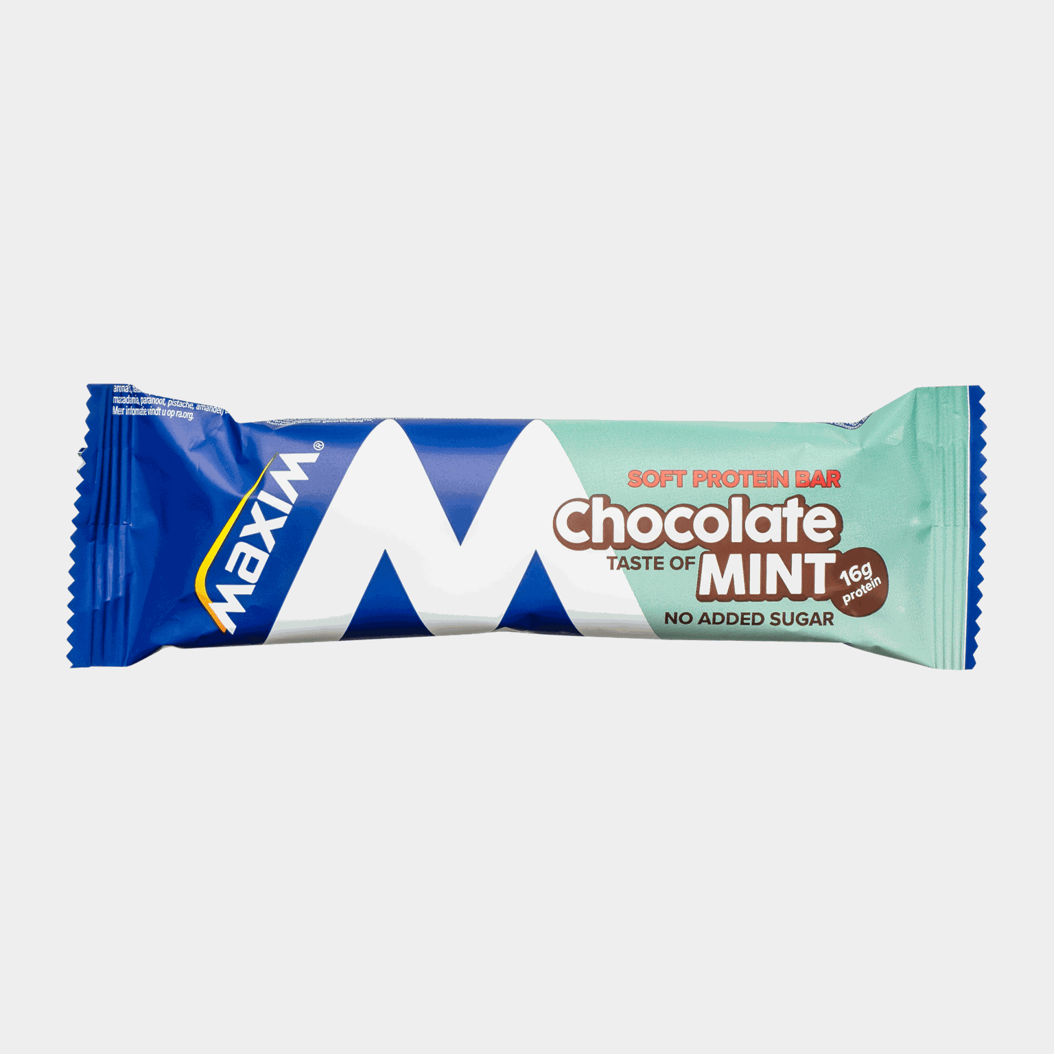 Zachte proteïnereep met chocolade- en muntsmaak 55 g, Proteïnereep -