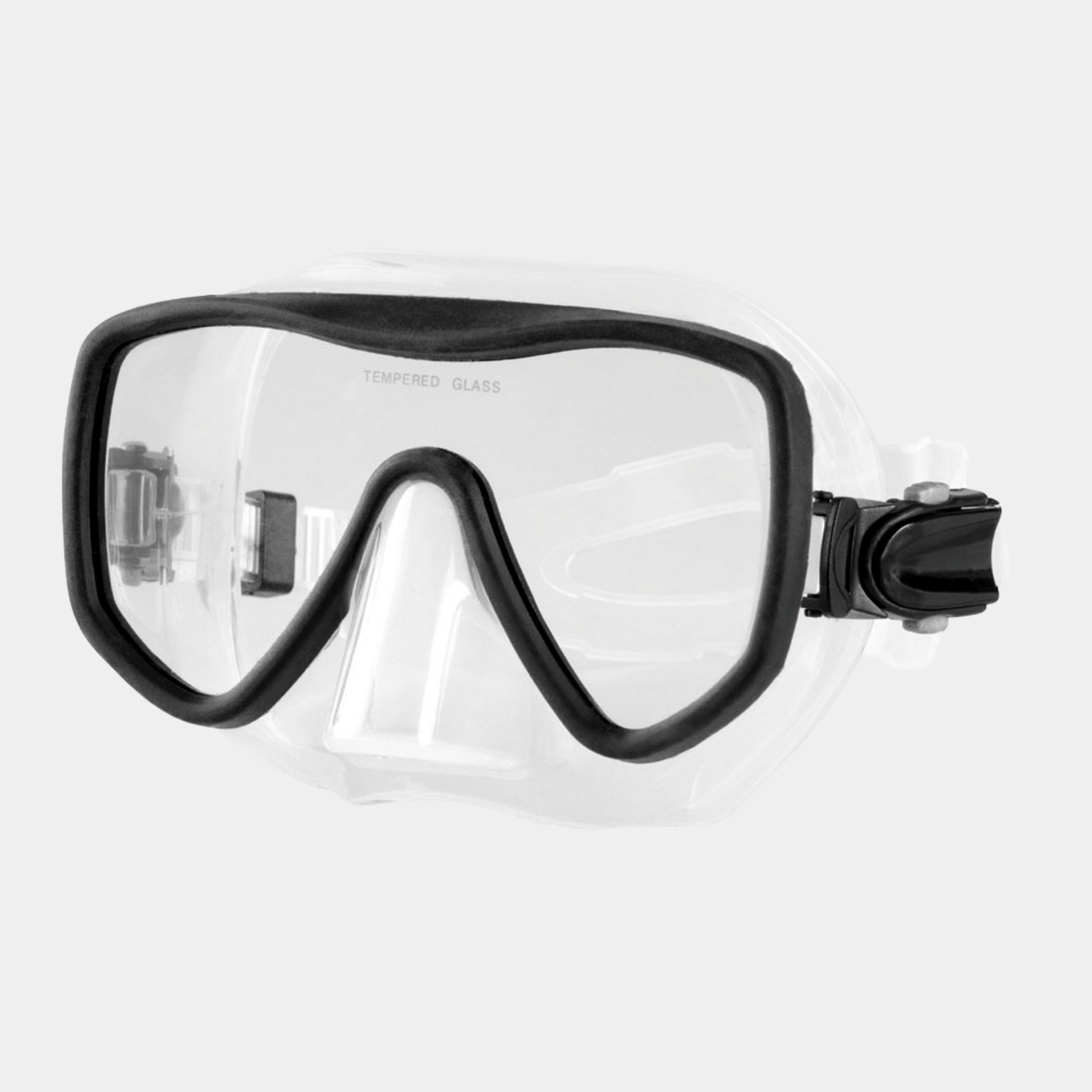 Diving Mask (Silicone) - 20, dykkermaske, unisex - Svart