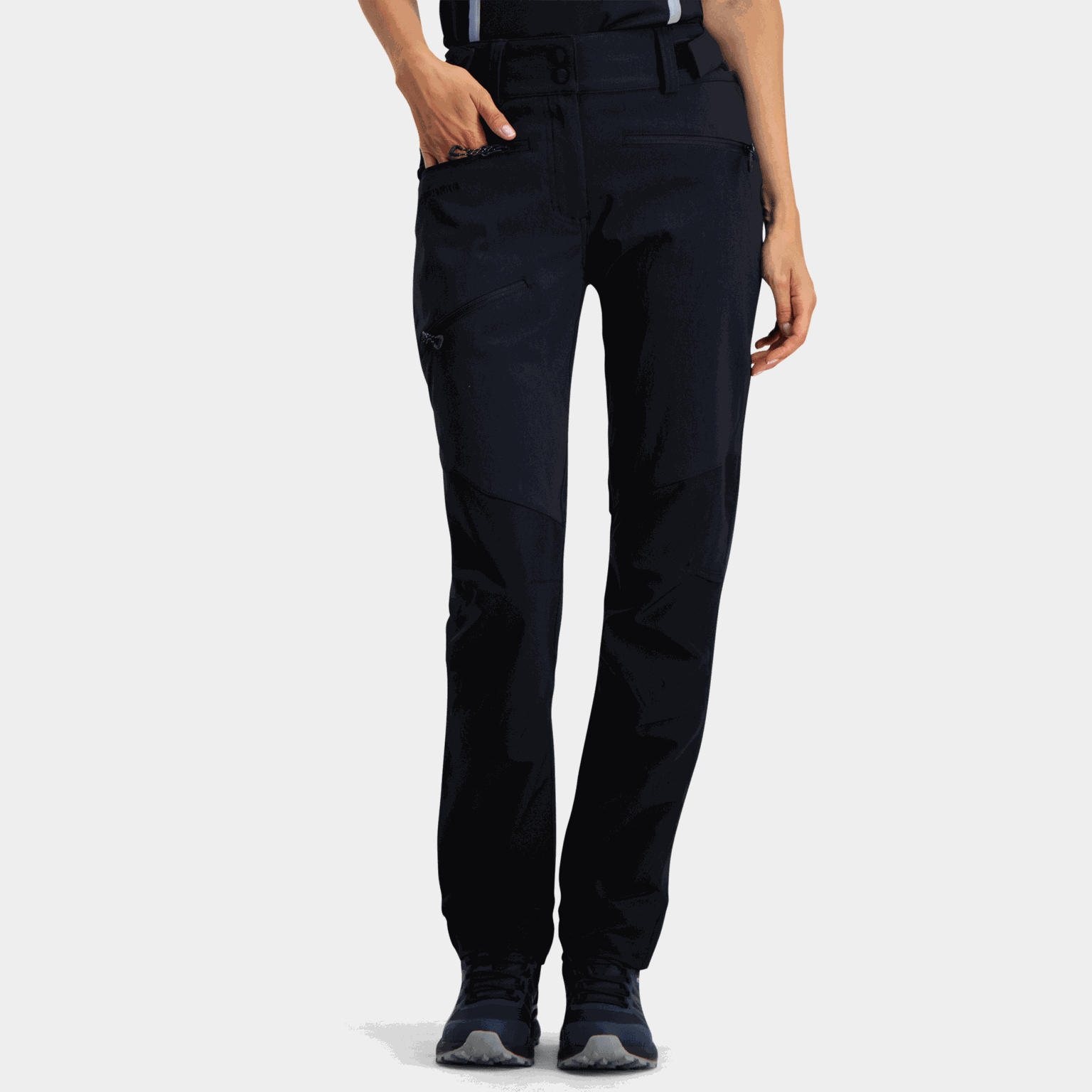  Calça Hasvikfjell W, calça de caminhada feminina - preta