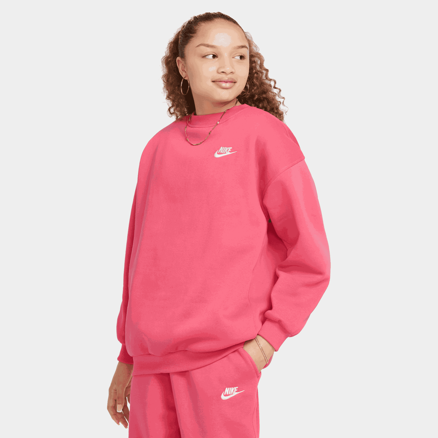  Nike Sportswear Club Fleece Junior Varsity Hoodie – Roze