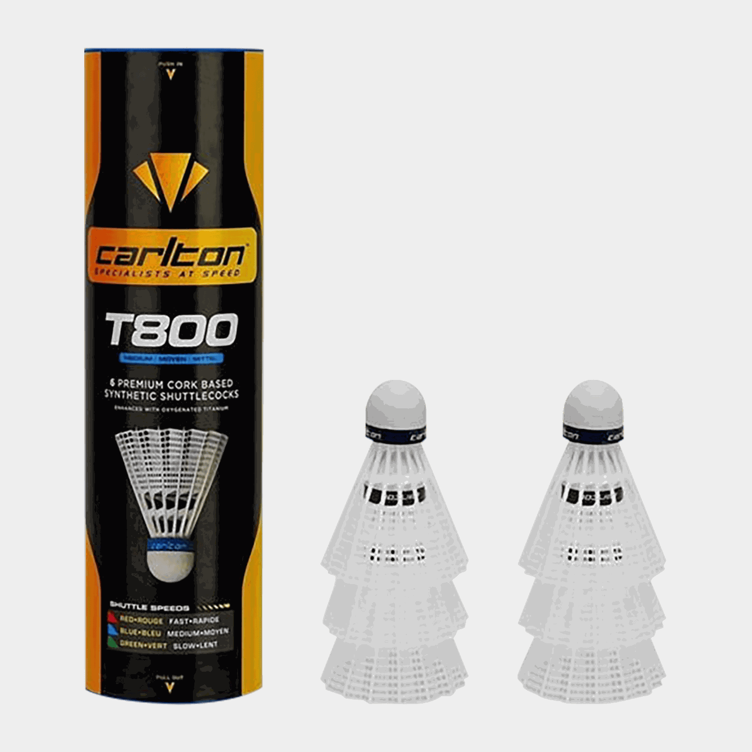  Badmintonové míčky T800 Shut, balení po 6 kusech