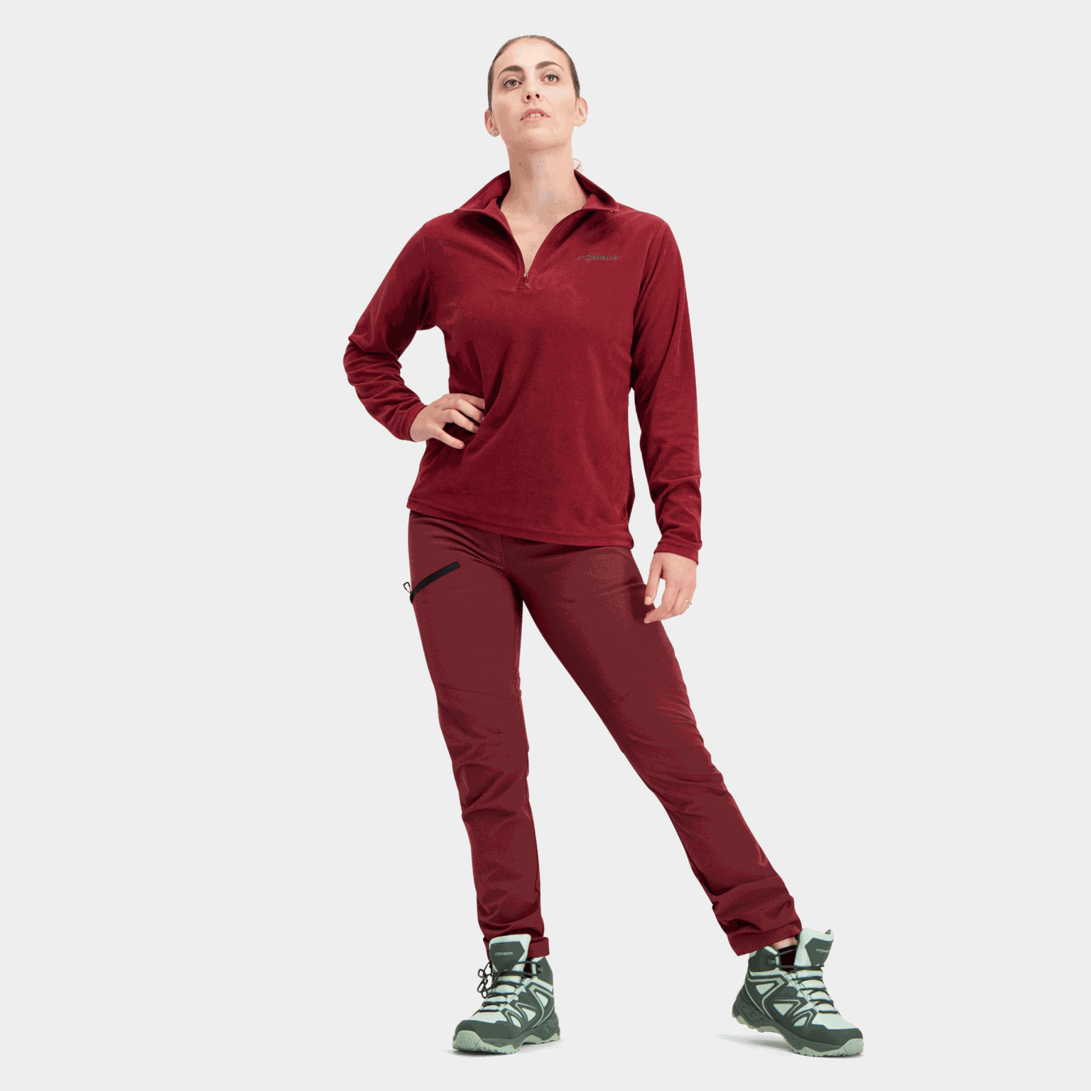  Dames Shield Rec W Fleece Hoodie met rits
