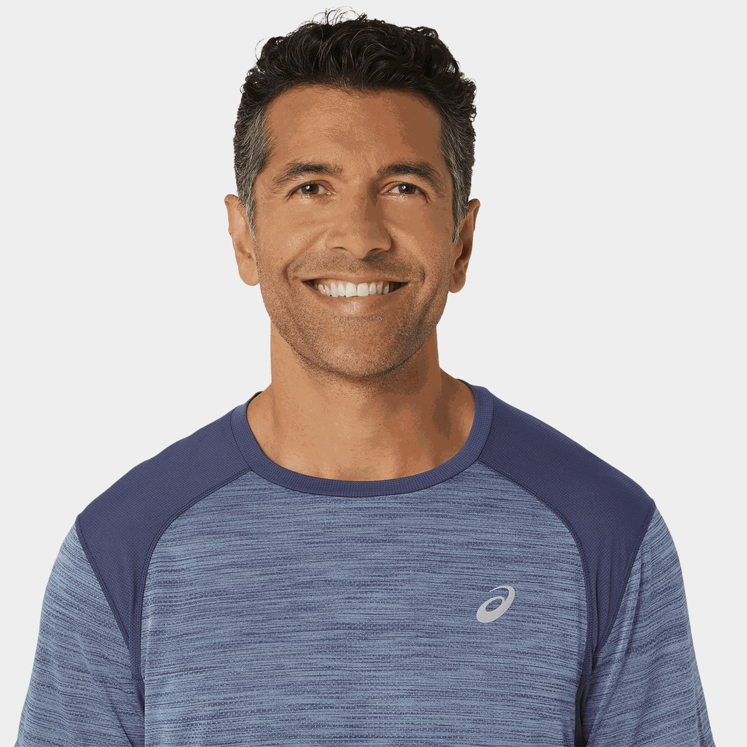  Camiseta de running de manga corta para hombre – Azul
