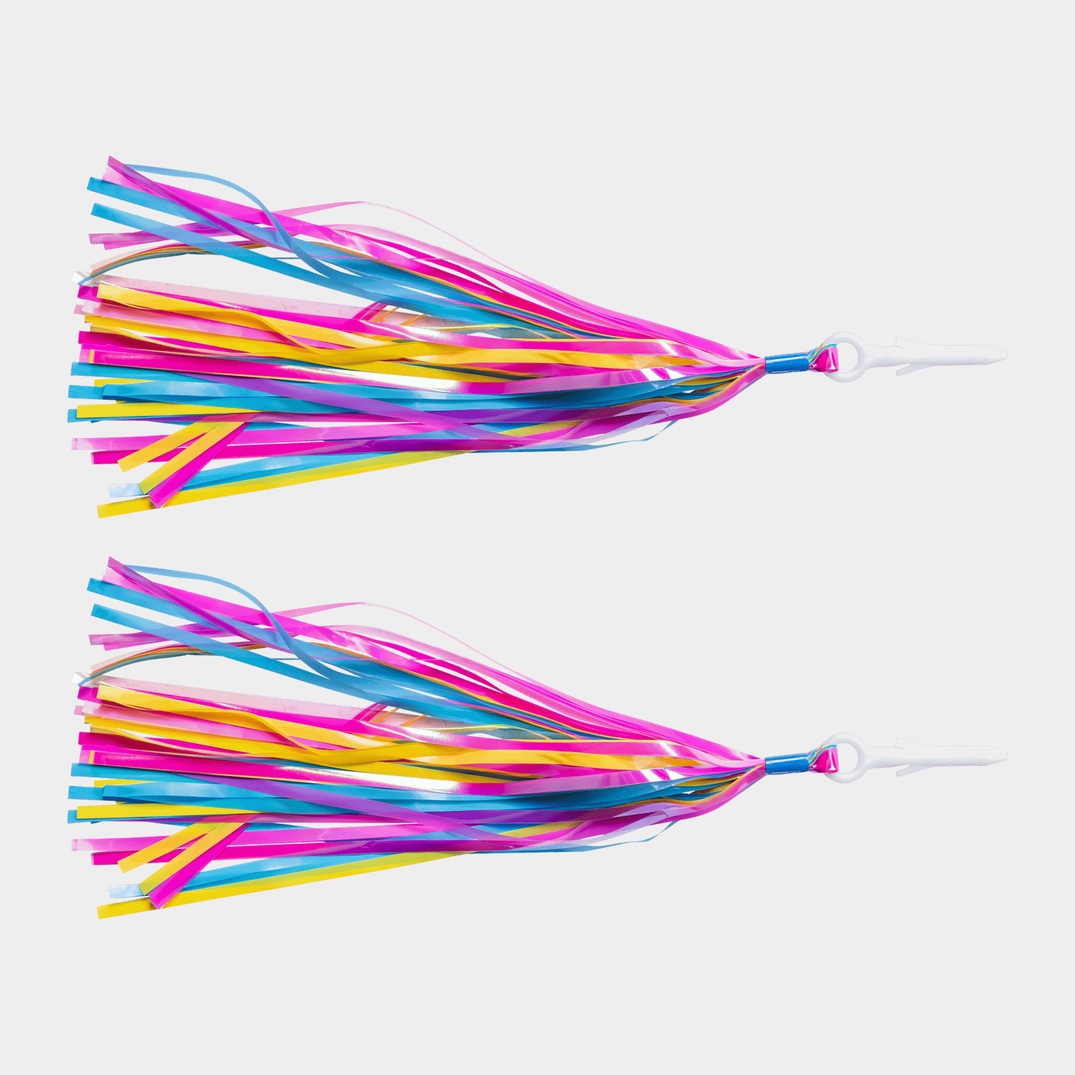 Fita de guidão para bicicletas infantis, com franjas brilhantes - multicolorida