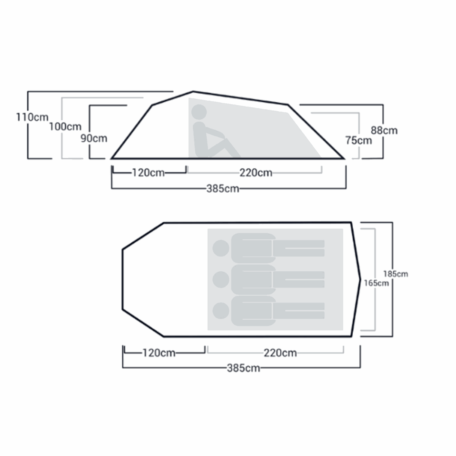 Sarek SL 3 Avonturentent - Grijs