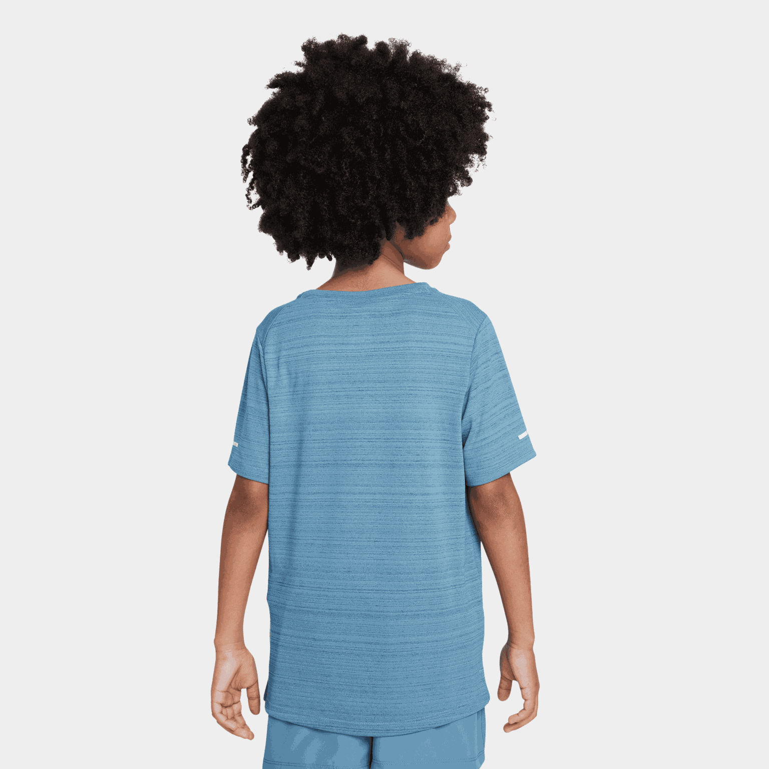  Camiseta Nike Dri-FIT Miler, tamanho infantil - azul