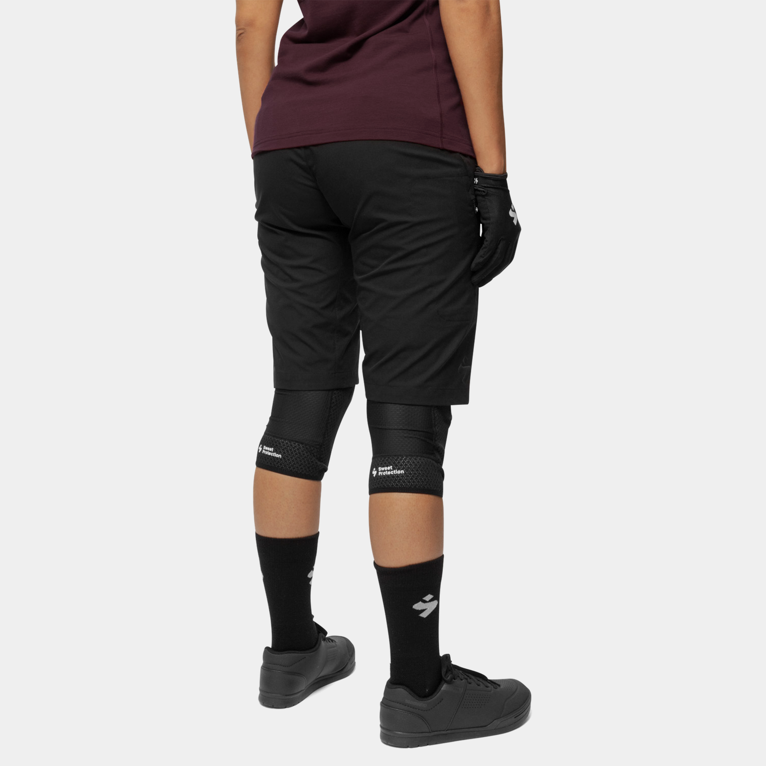 Hunter Slashed Shorts W 25, sykkelshorts, dame - Svart