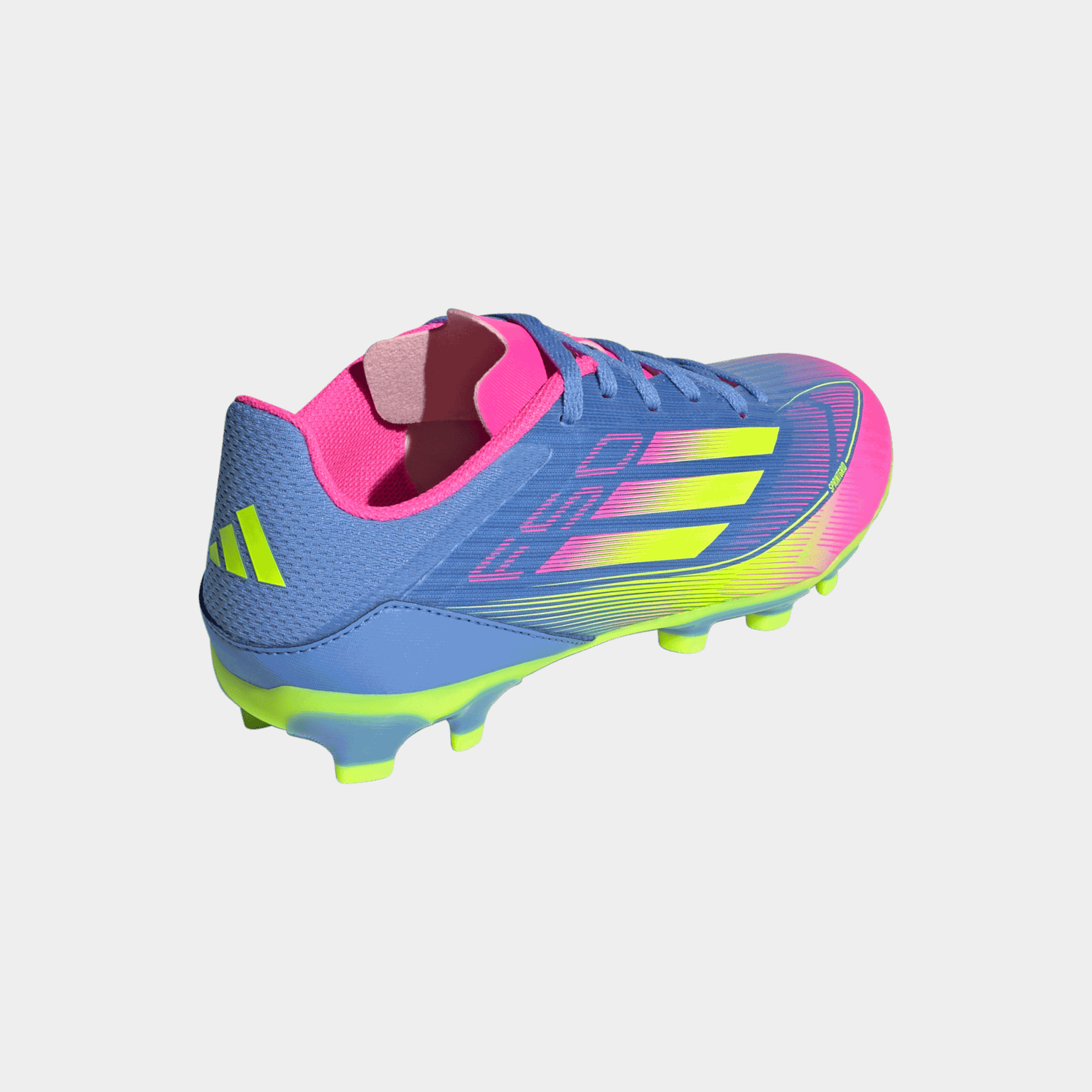 F50 League MG Q2 25 voetbalschoenen voor natuur- en kunstgras, juniormaat - blauw