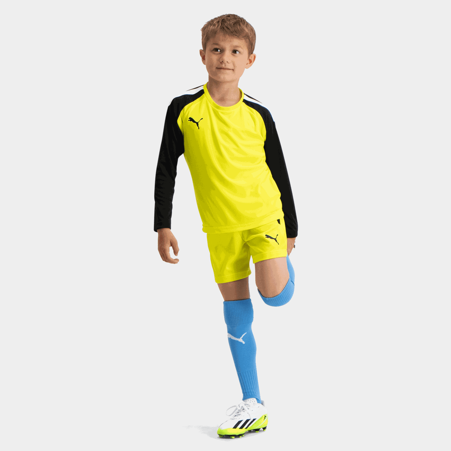  Calções de futebol da Team LIGA para meninos e meninas.