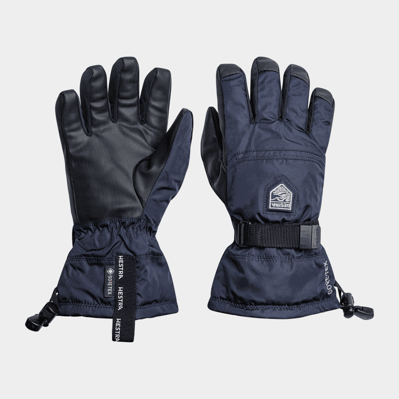 Luvas Gore-Tex com punho – 5 dedos, infantis – azul escuro