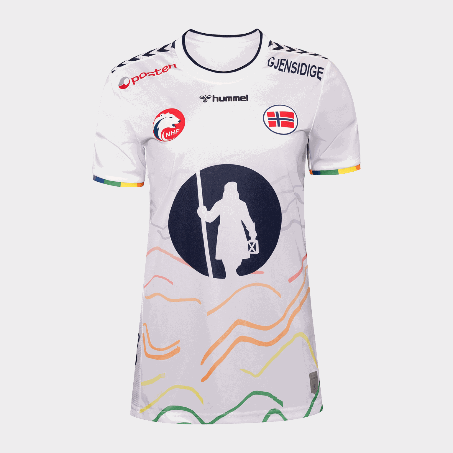 NHF 24 3rd Kit Jersey Short Sleeve, håndballdrakt, dame - Hvit