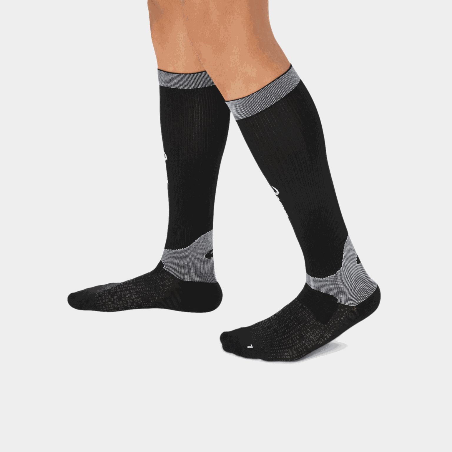  Performance Run compressie hardloopsokken, unisex - zwart