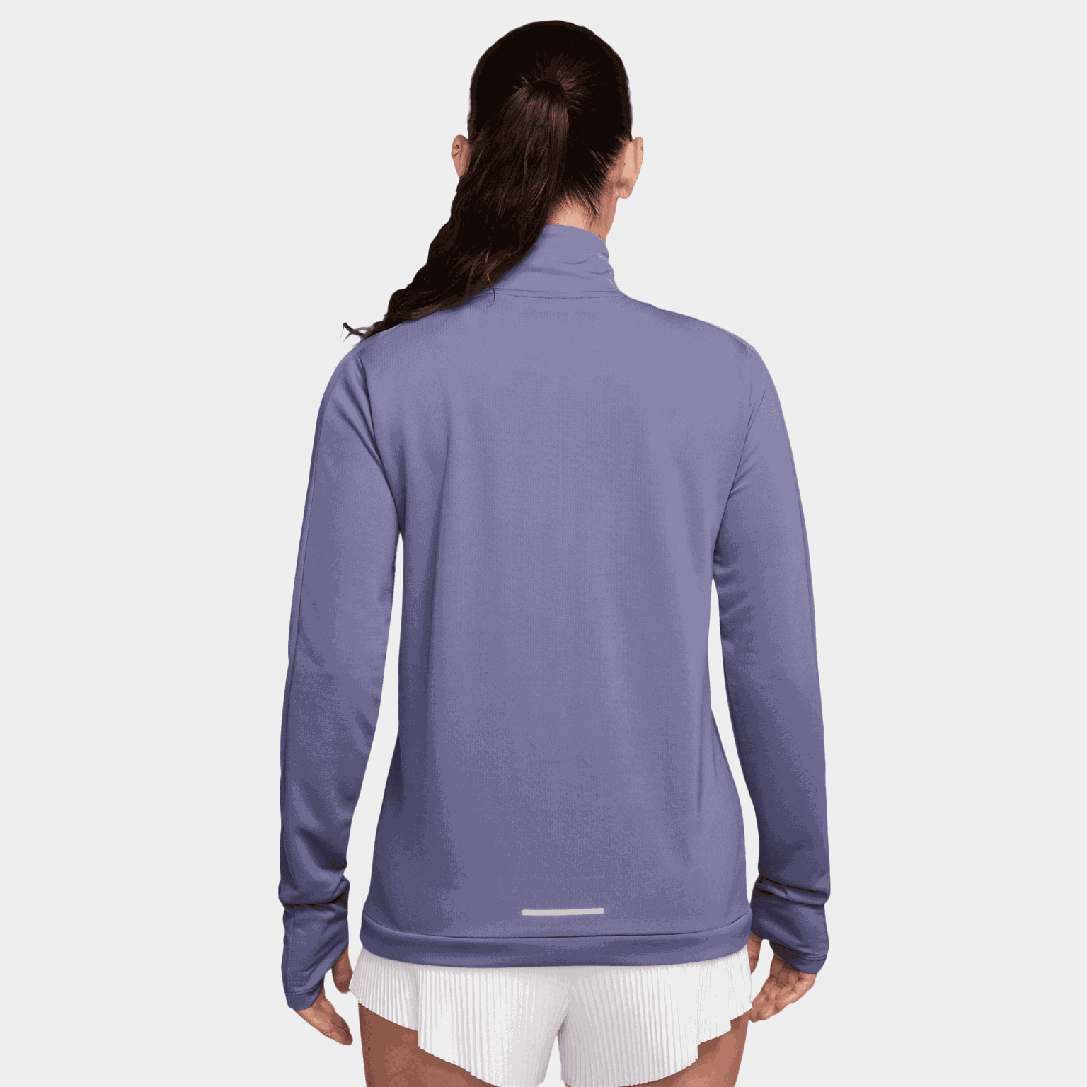  Blusa feminina Dri-FIT Pacer com zíper - Roxa