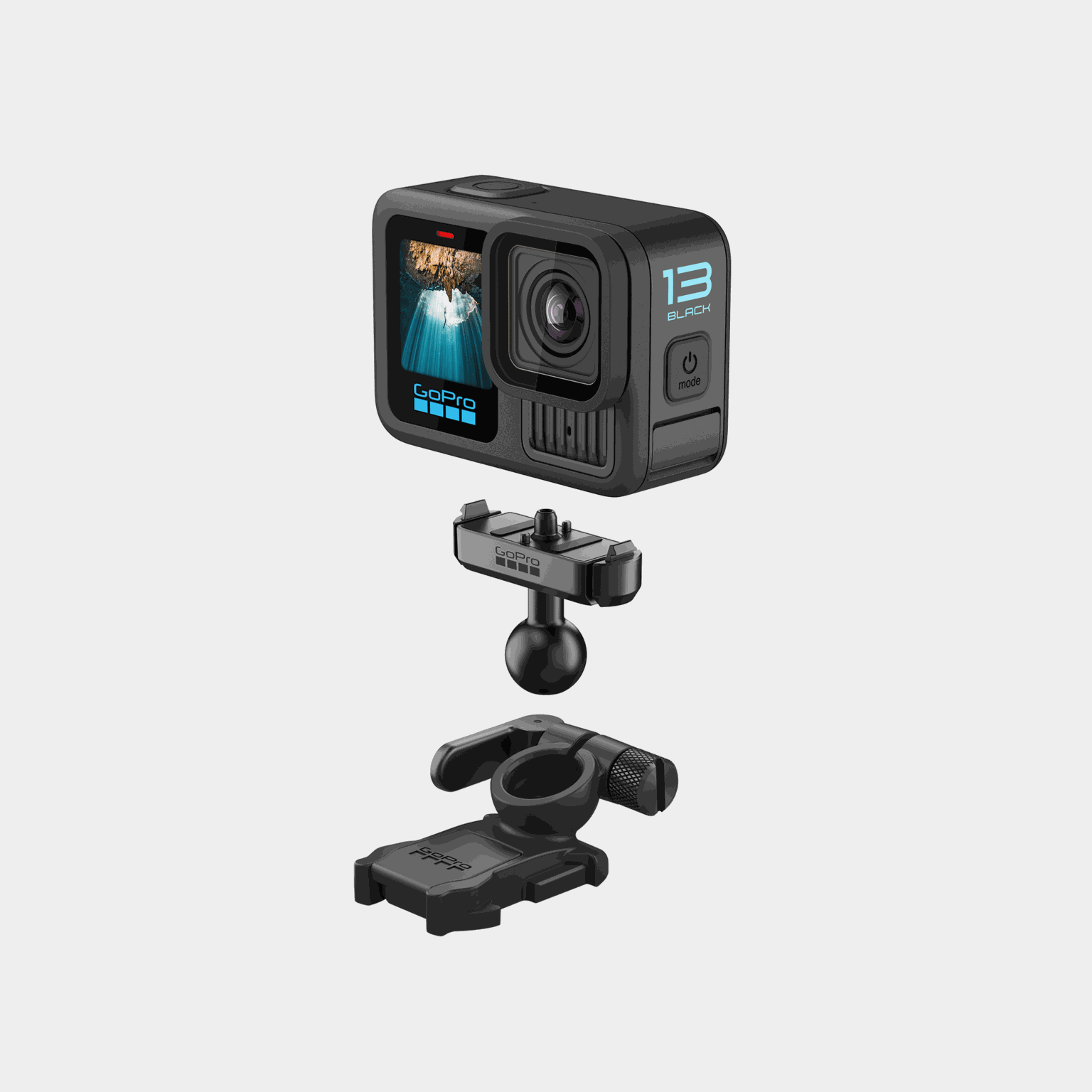  Magnetický kulový držák pro GoPro - černý
