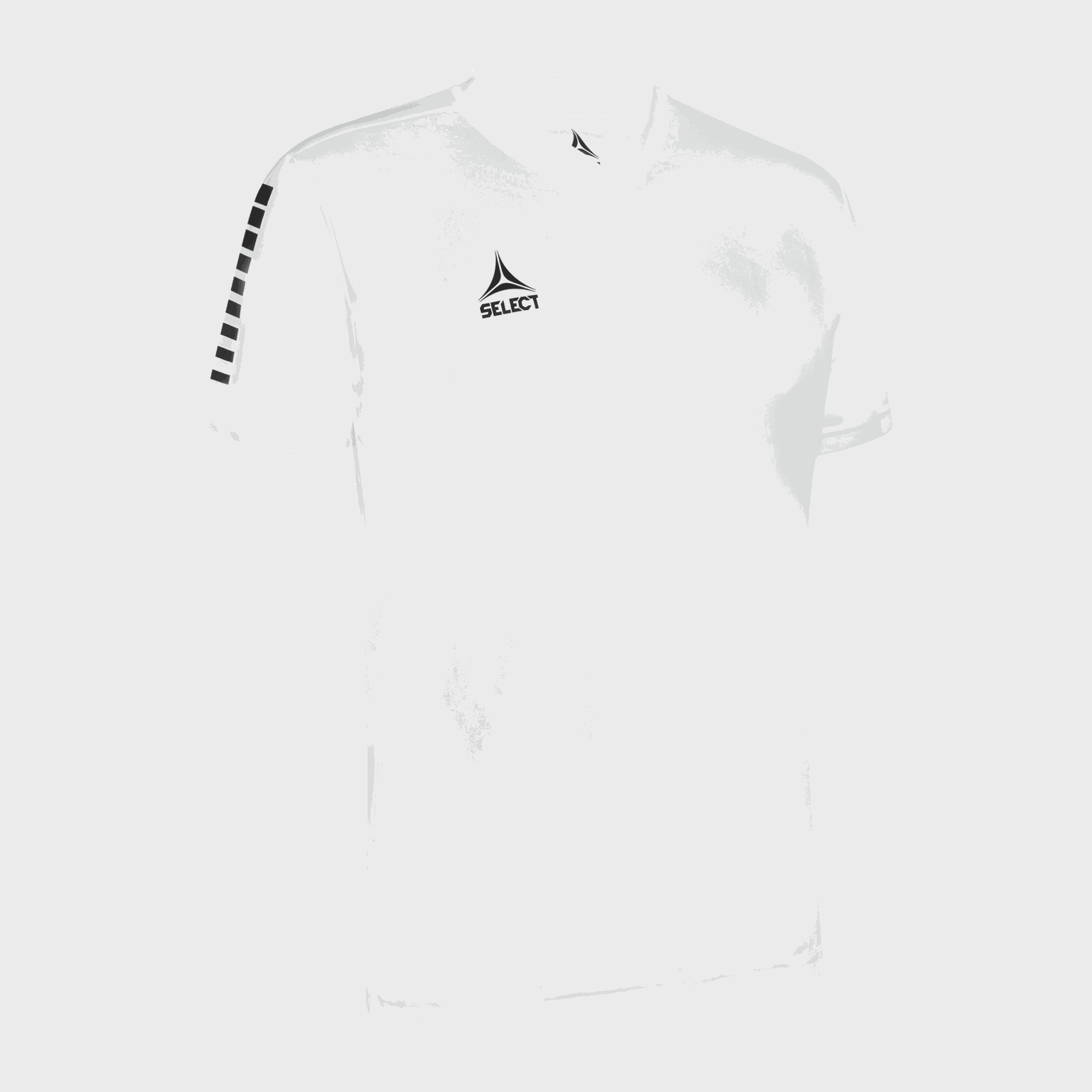  Camiseta masculina de manga curta Pisa Player, branca.