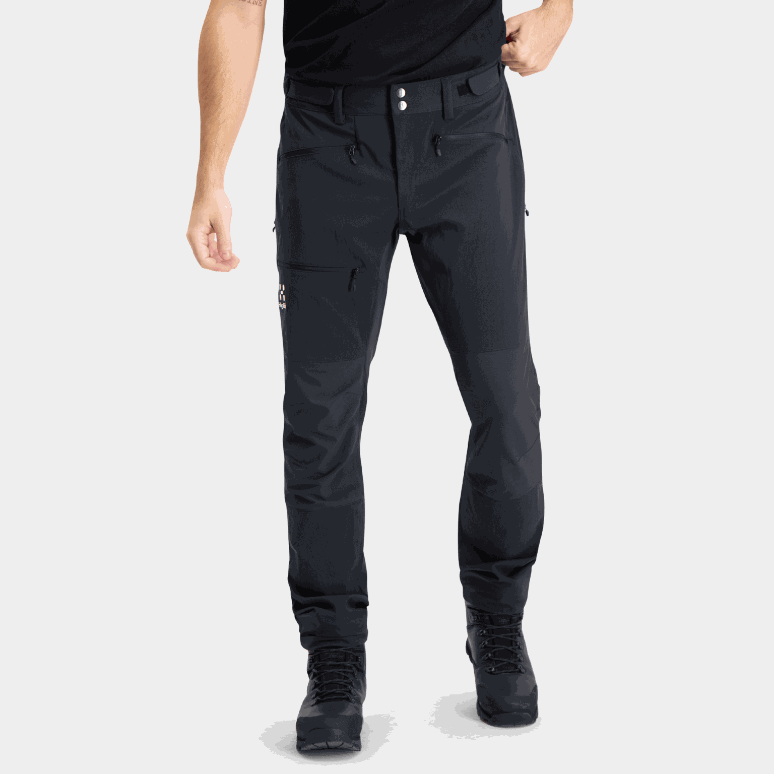 Calças skinny com zircônias, calças de caminhada