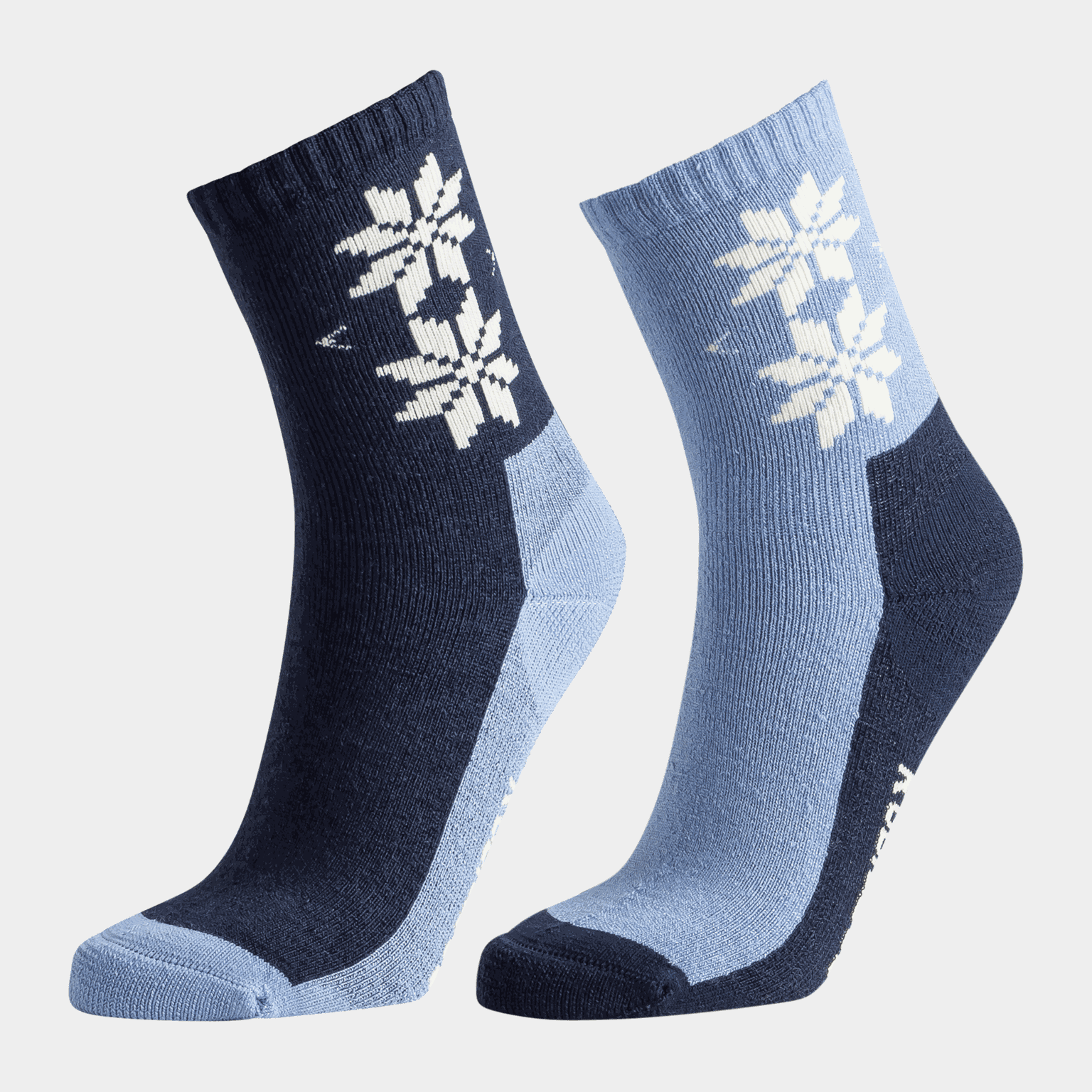  Pacote com 2 pares de meias de lã infantis KT.