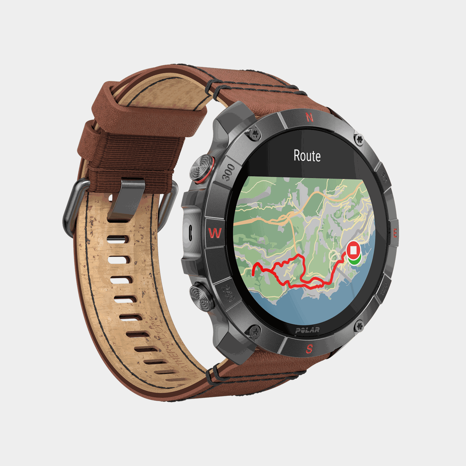  Chytré multisportovní hodinky Polar Grit X2 Pro Titanium - hnědé