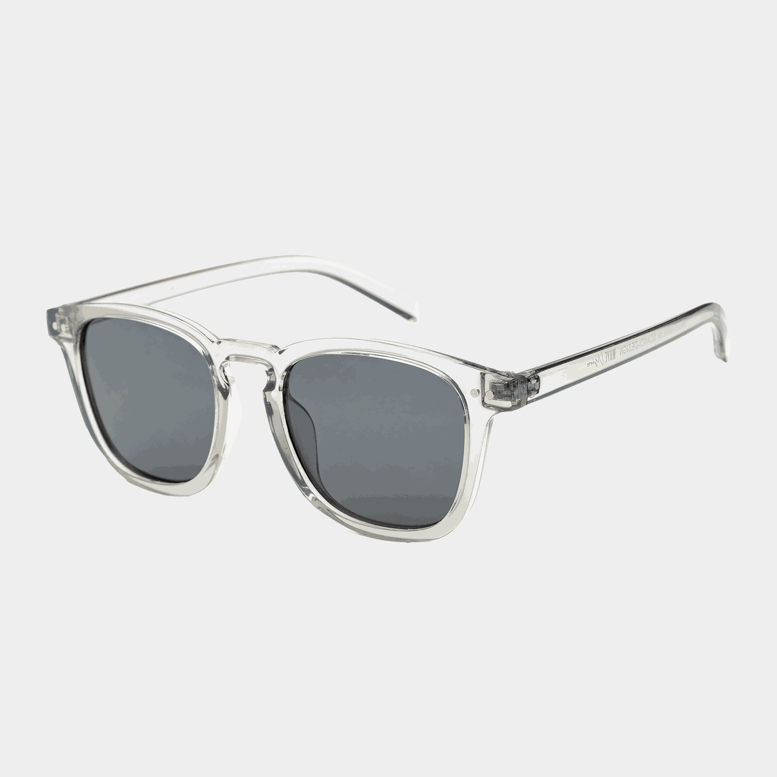  Okulary przeciwsłoneczne Waye 019, jasnoszare soczewki polaryzacyjne, unisex – szare