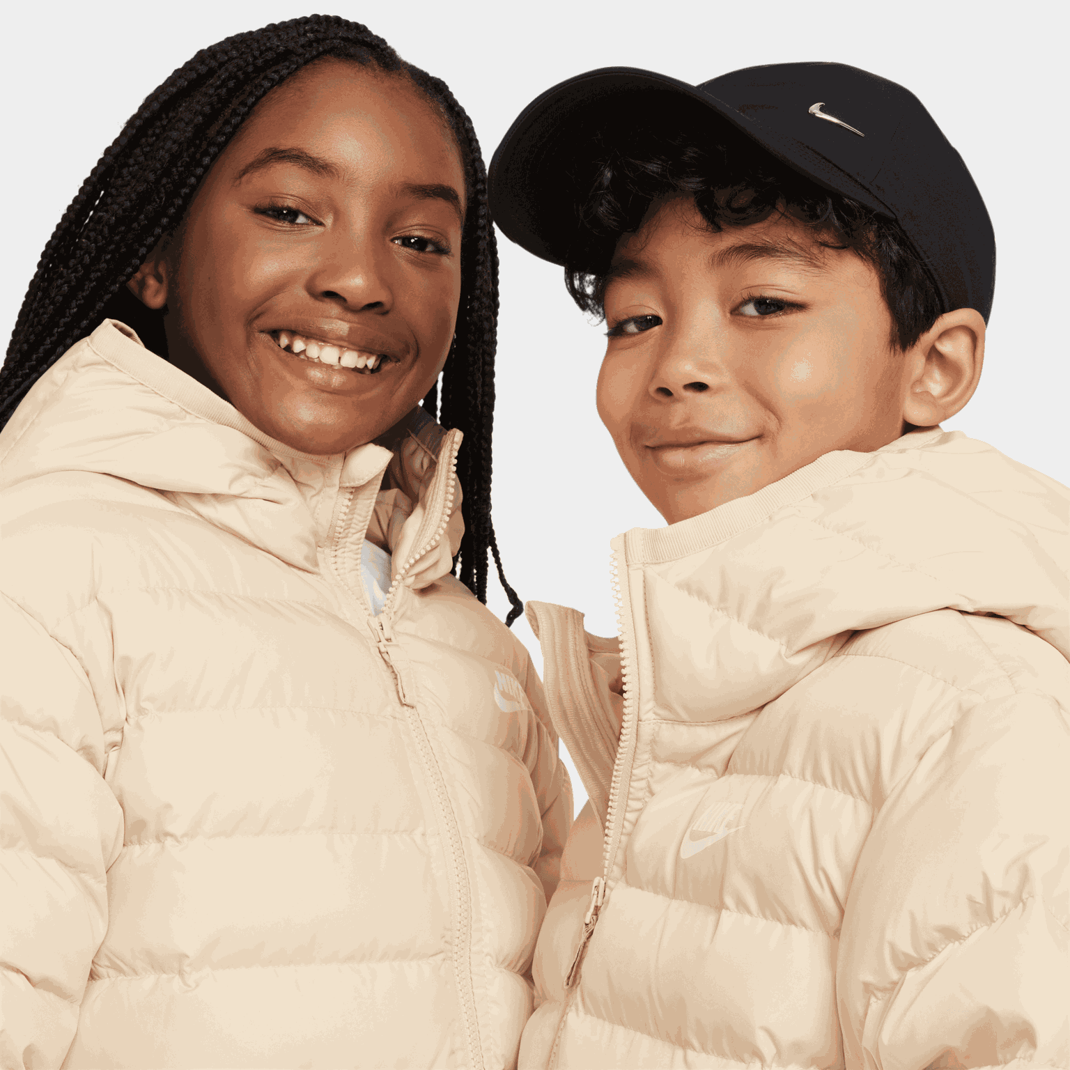  Veste fonctionnelle légère en matière synthétique, veste d'hiver pour enfants - Marron