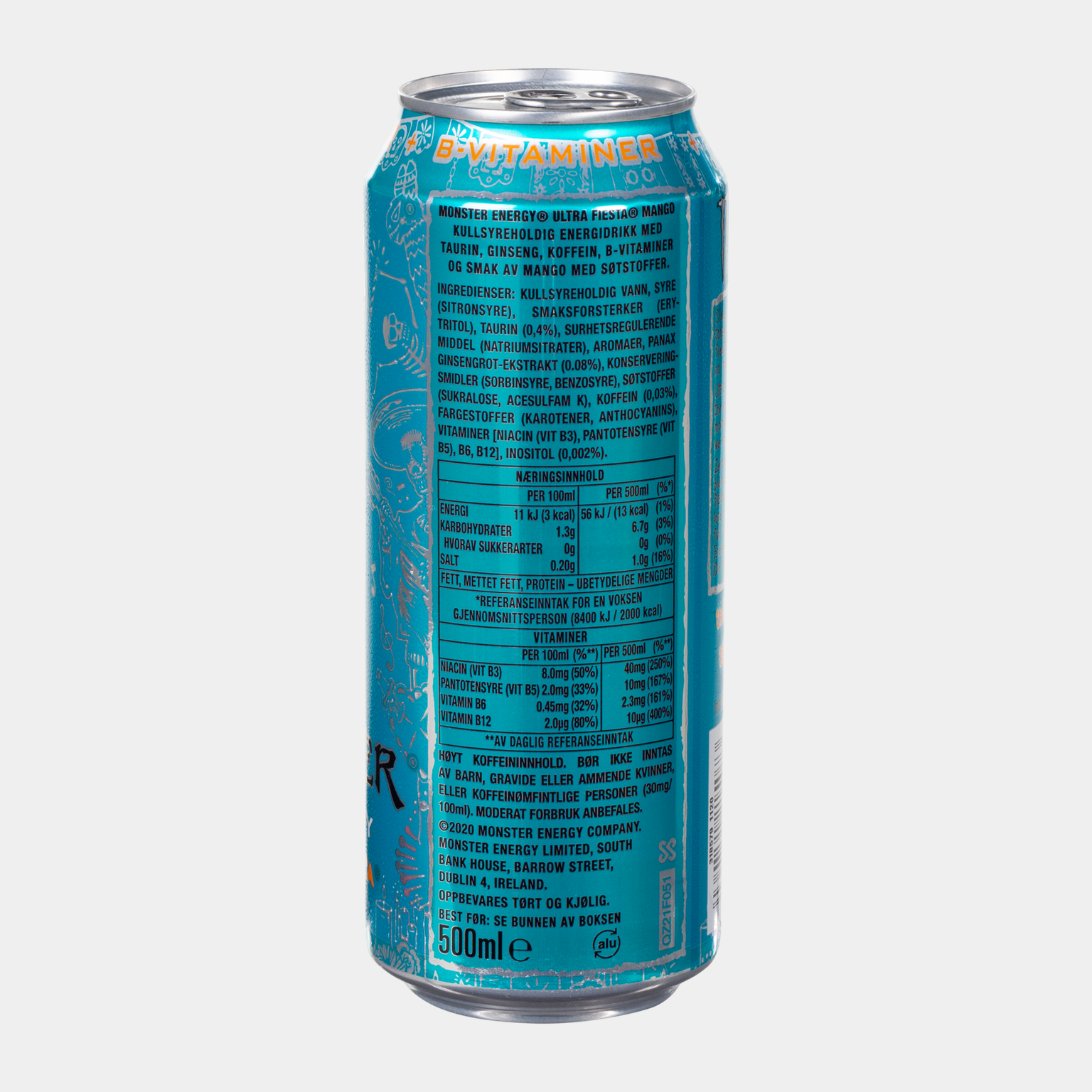Monster Ultra Fiesta Mango, napój energetyczny -
