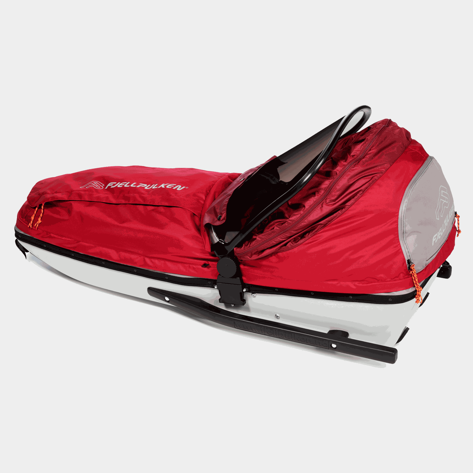 Trenó infantil Fjellpulken Standard Complete 24/25, vermelho