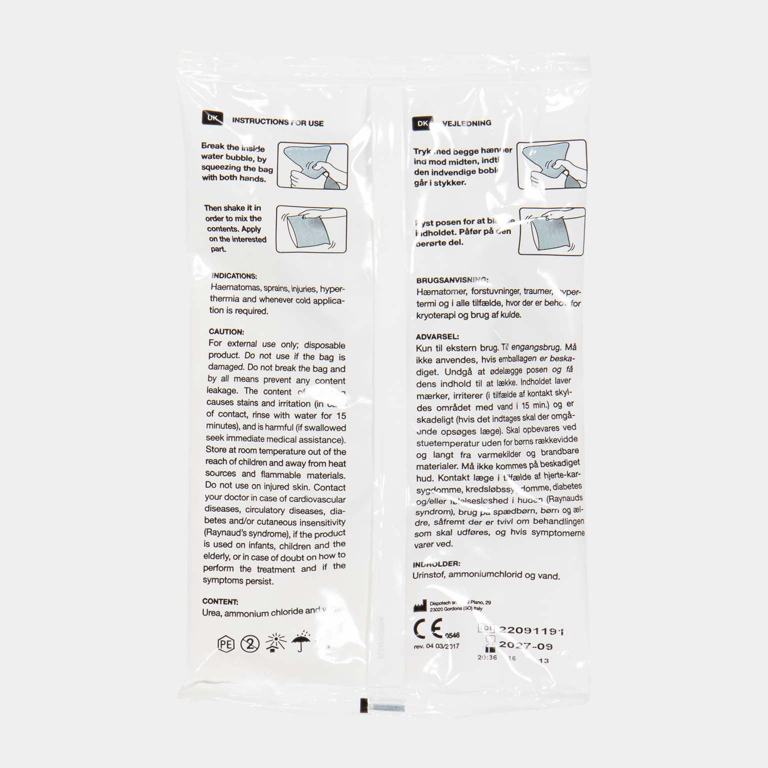 Ice pack, ispose -