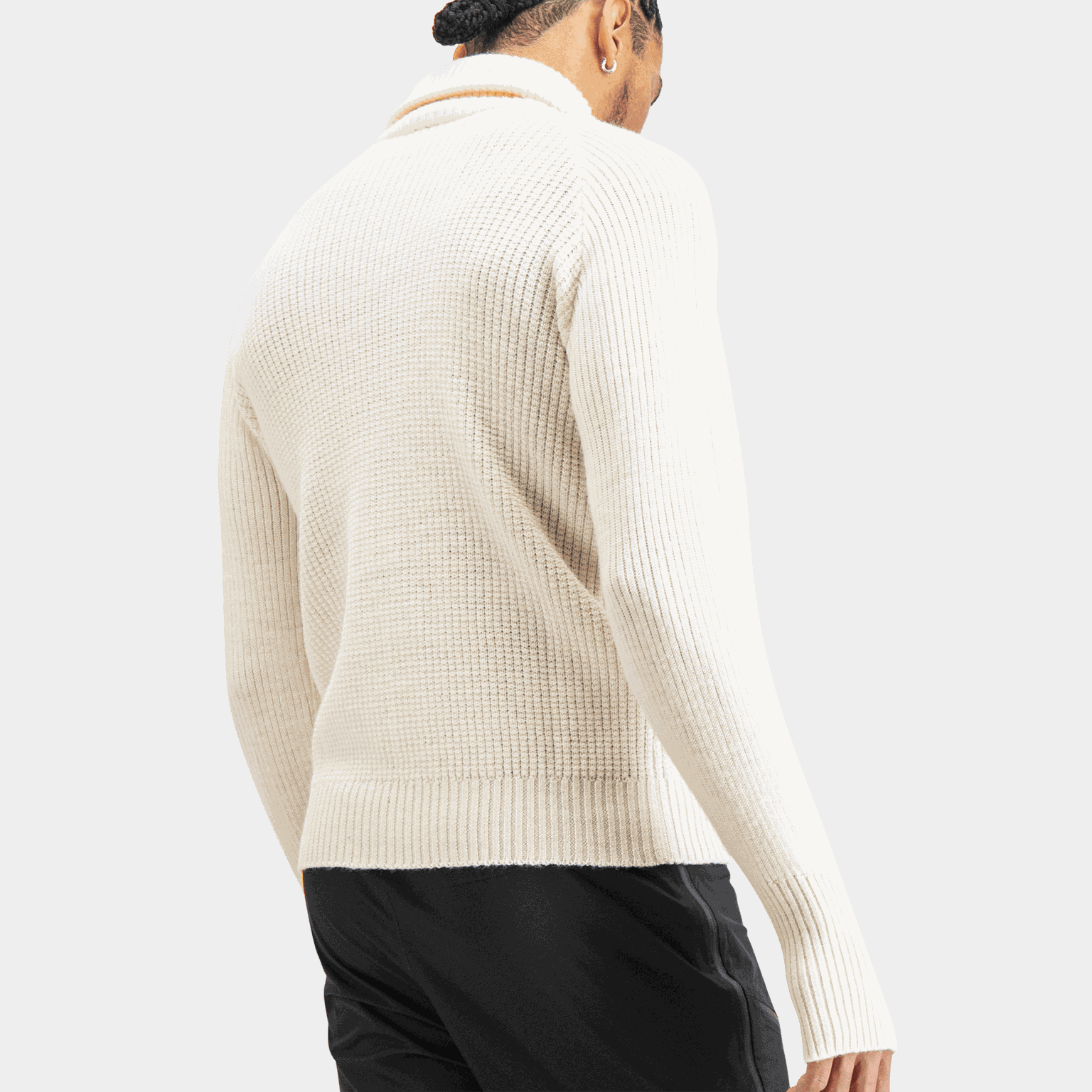  Amberkleurige unisex wollen trui met rits