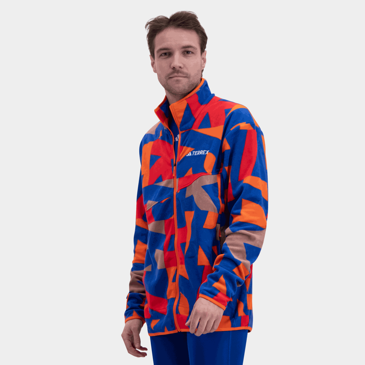 Terrex Multi Printed Full-Zip Fleece Jacket, fleecejakke, herre - Rosa