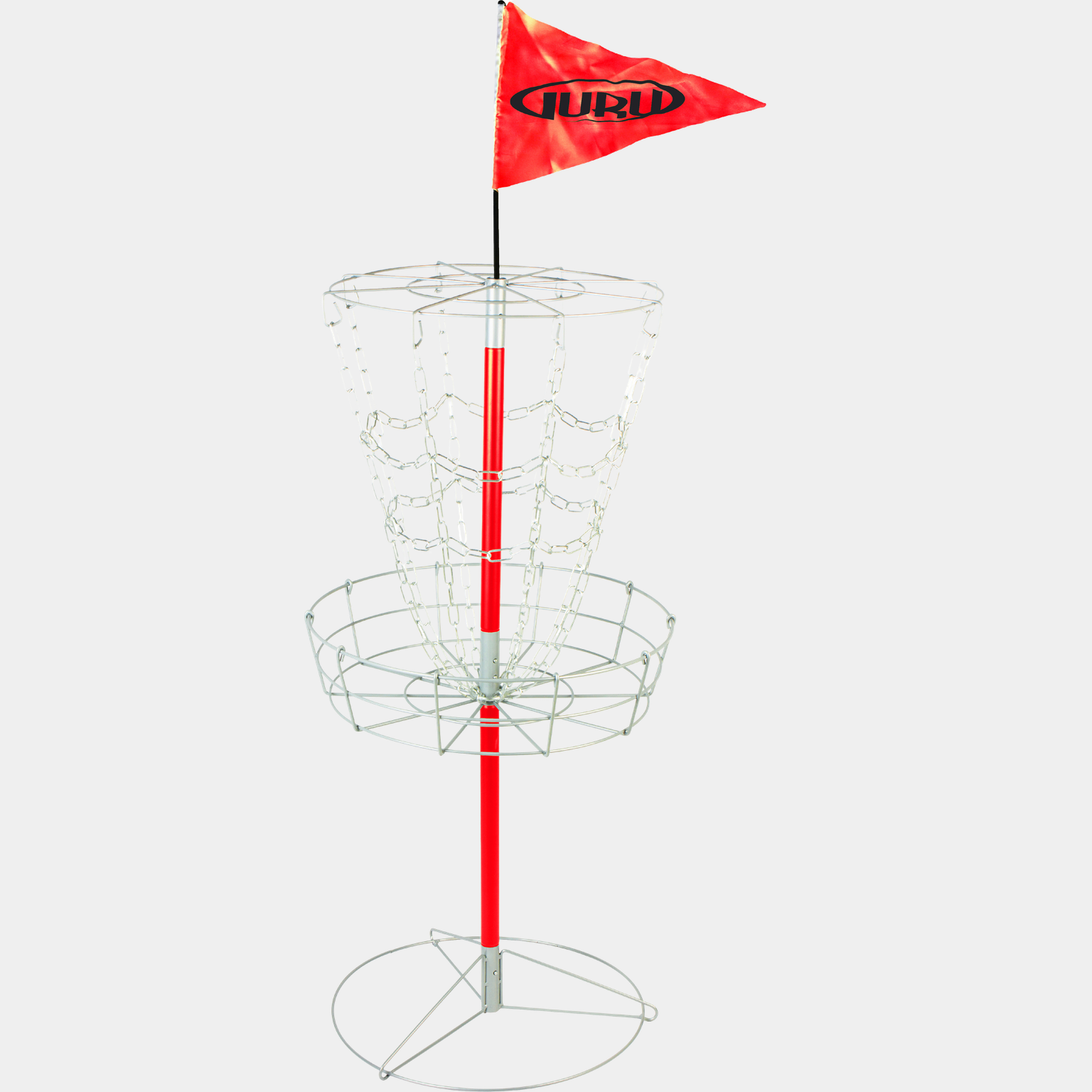 Disc Golf Practice Basket, frisbeegolfkurv - Rød