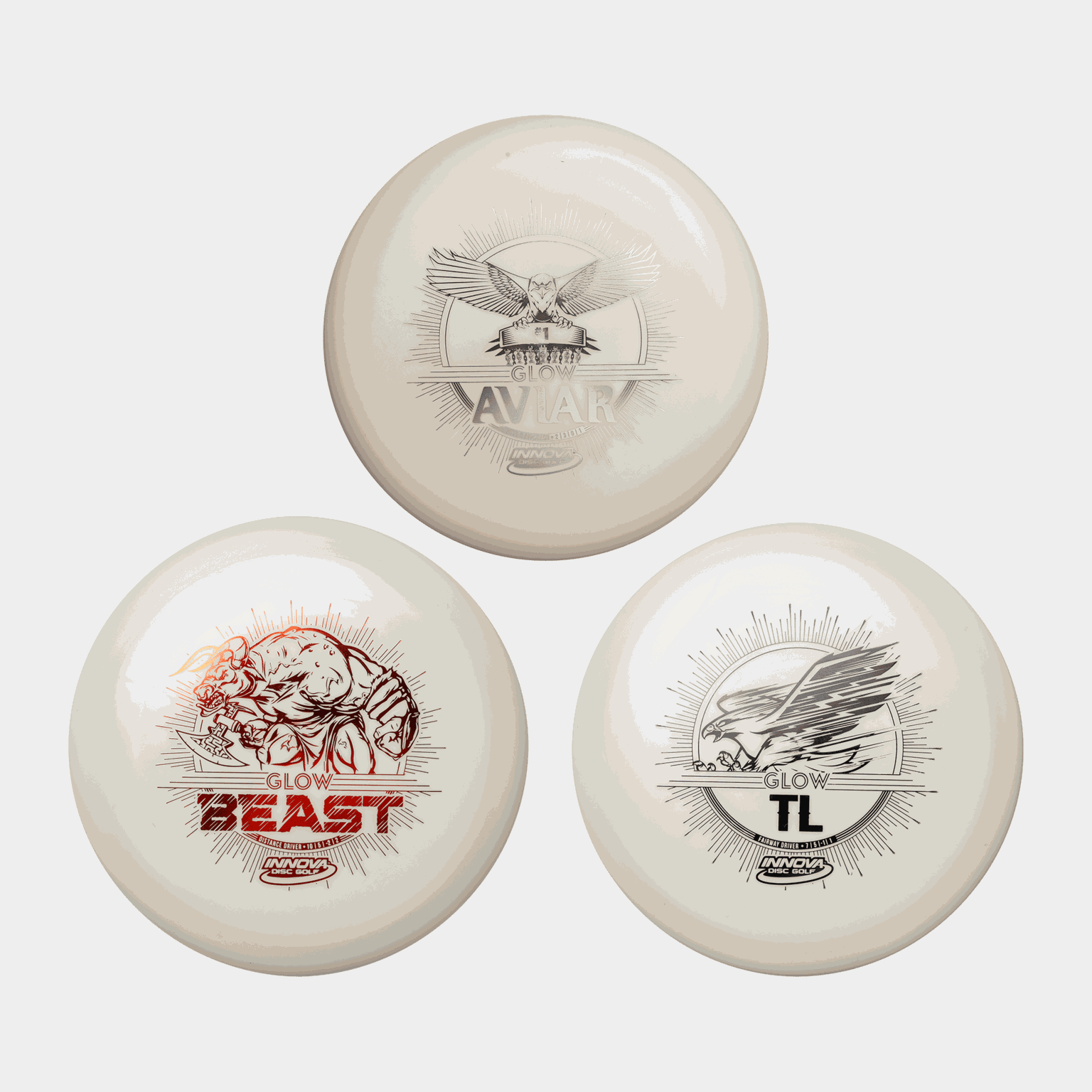 DX Glow Starter Set, startsett til frisbeegolf -