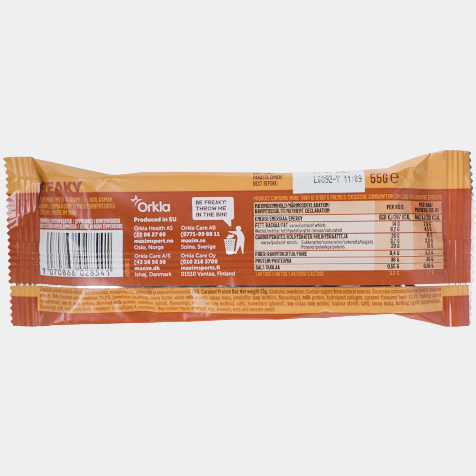  Maxim fehérjeszelet 55 g, energiaszelet
