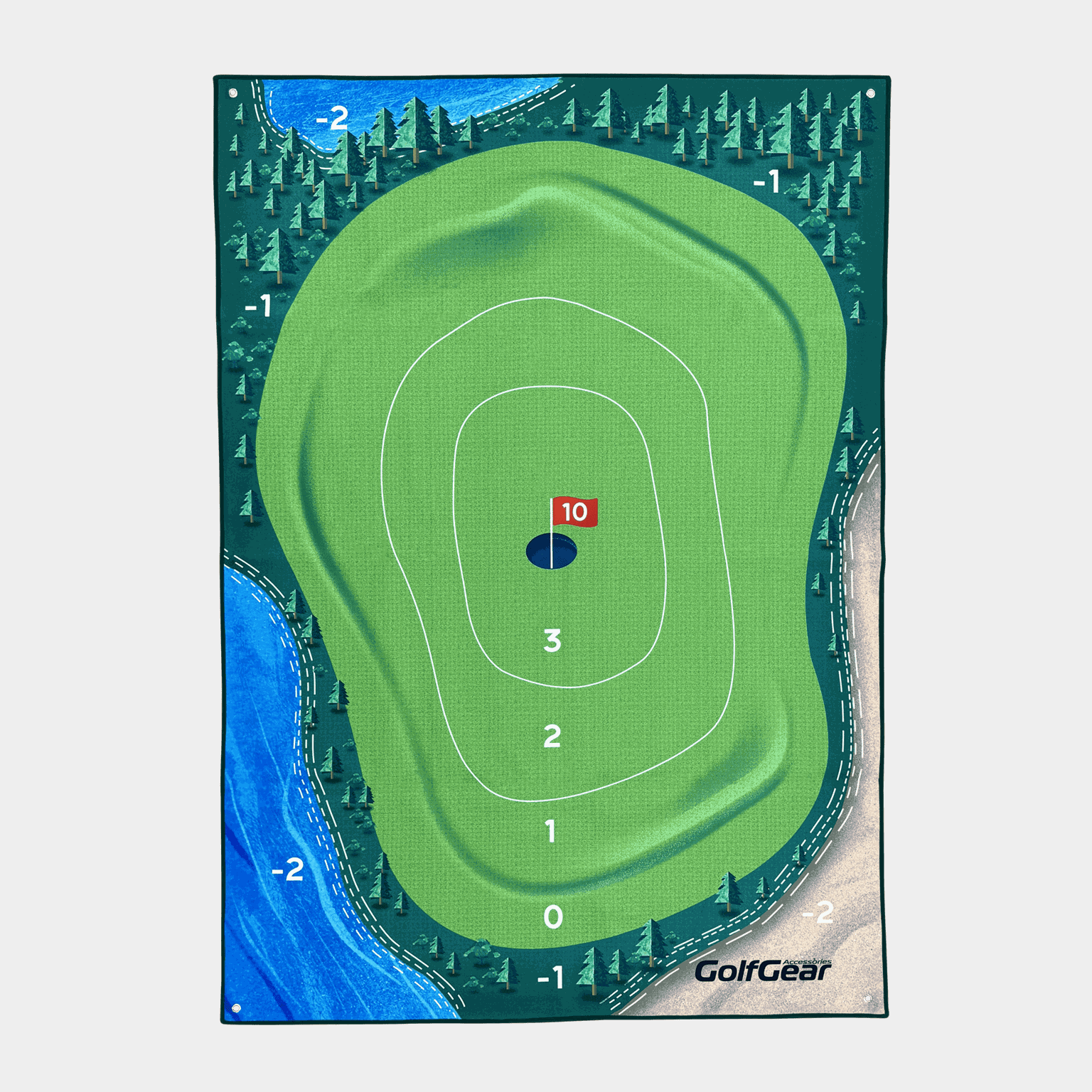 Skupienie na grze, trening golfowy - zielony