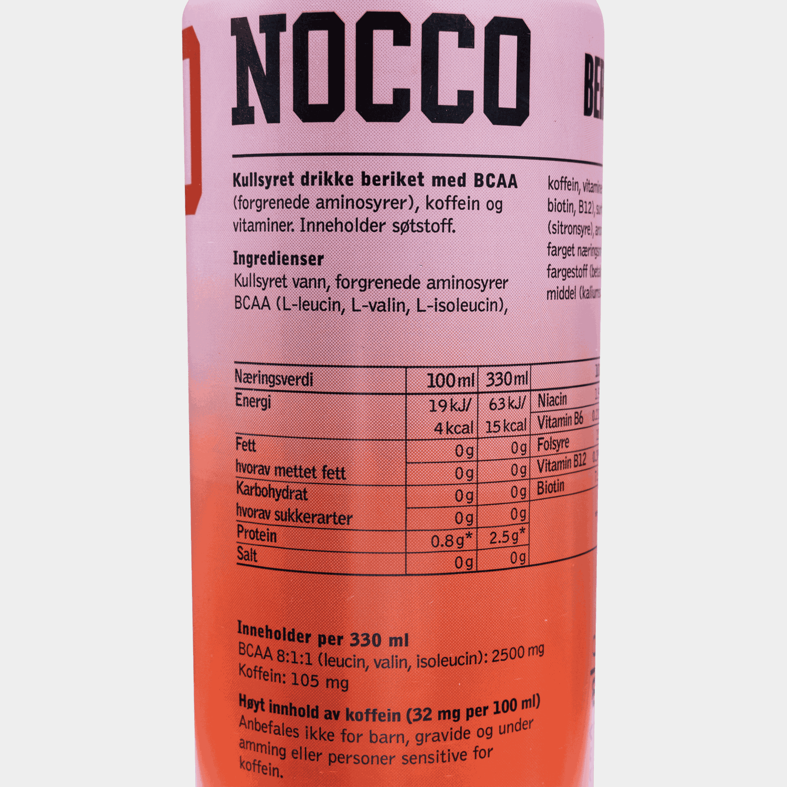Nocco Berruba 330 ml, napój energetyczny -
