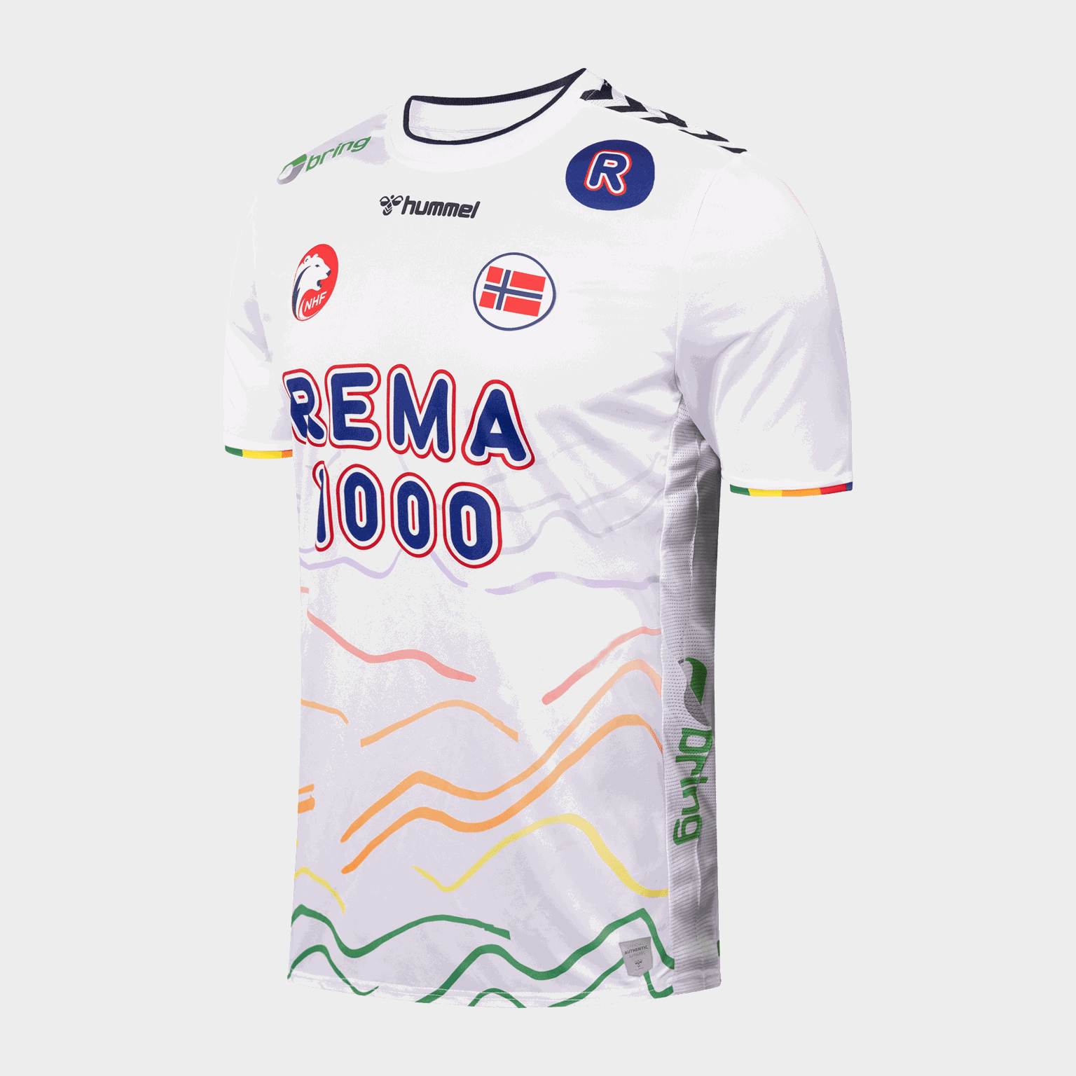 NHF 24 3rd Kit Jersey Short Sleeve, håndballdrakt, herre - Hvit
