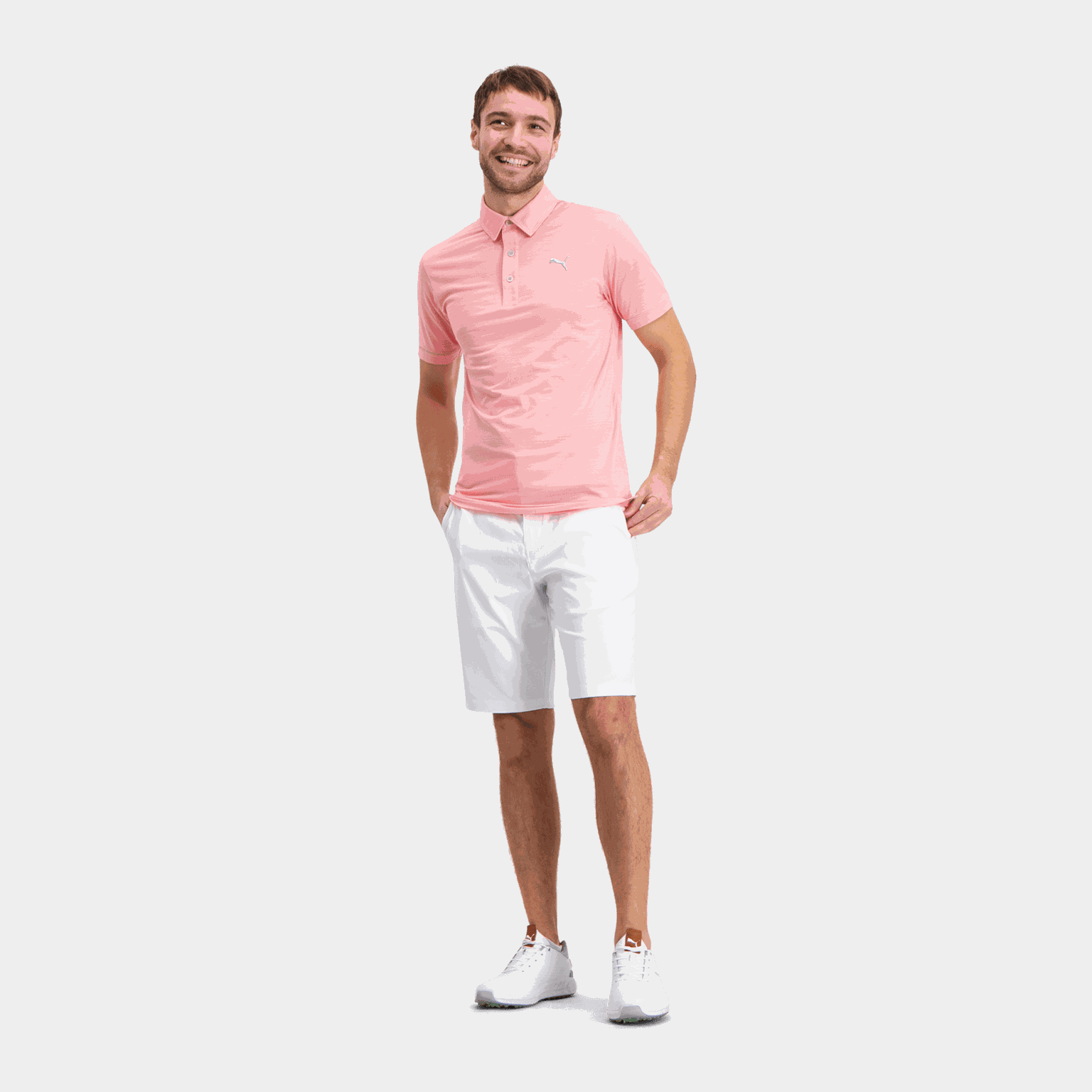 Cloudspun Haystack Polo, poloskjorte golf herre - Rosa