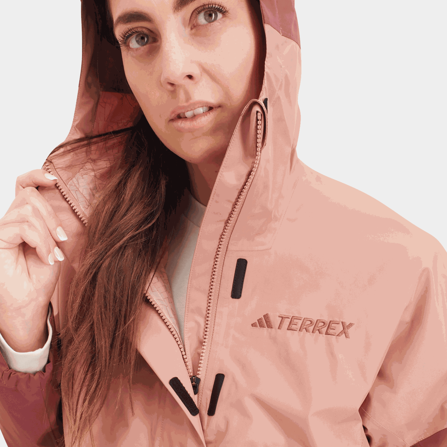 Jaqueta feminina Terrex Xploric 2.5L Climaproof rosa