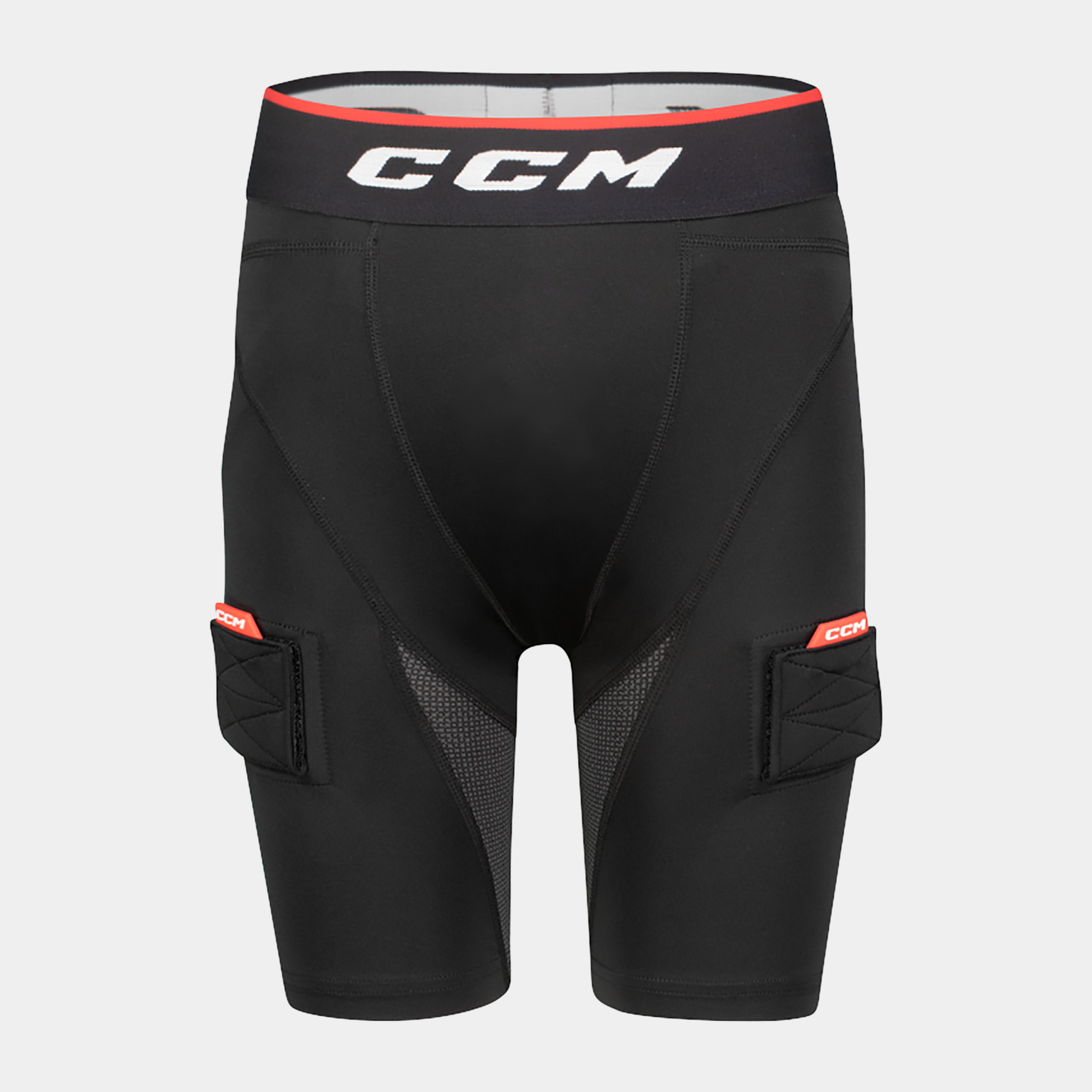 CCM Youth Jockstop Compression Shorts, Chłopięce spodenki kompresyjne – czarne