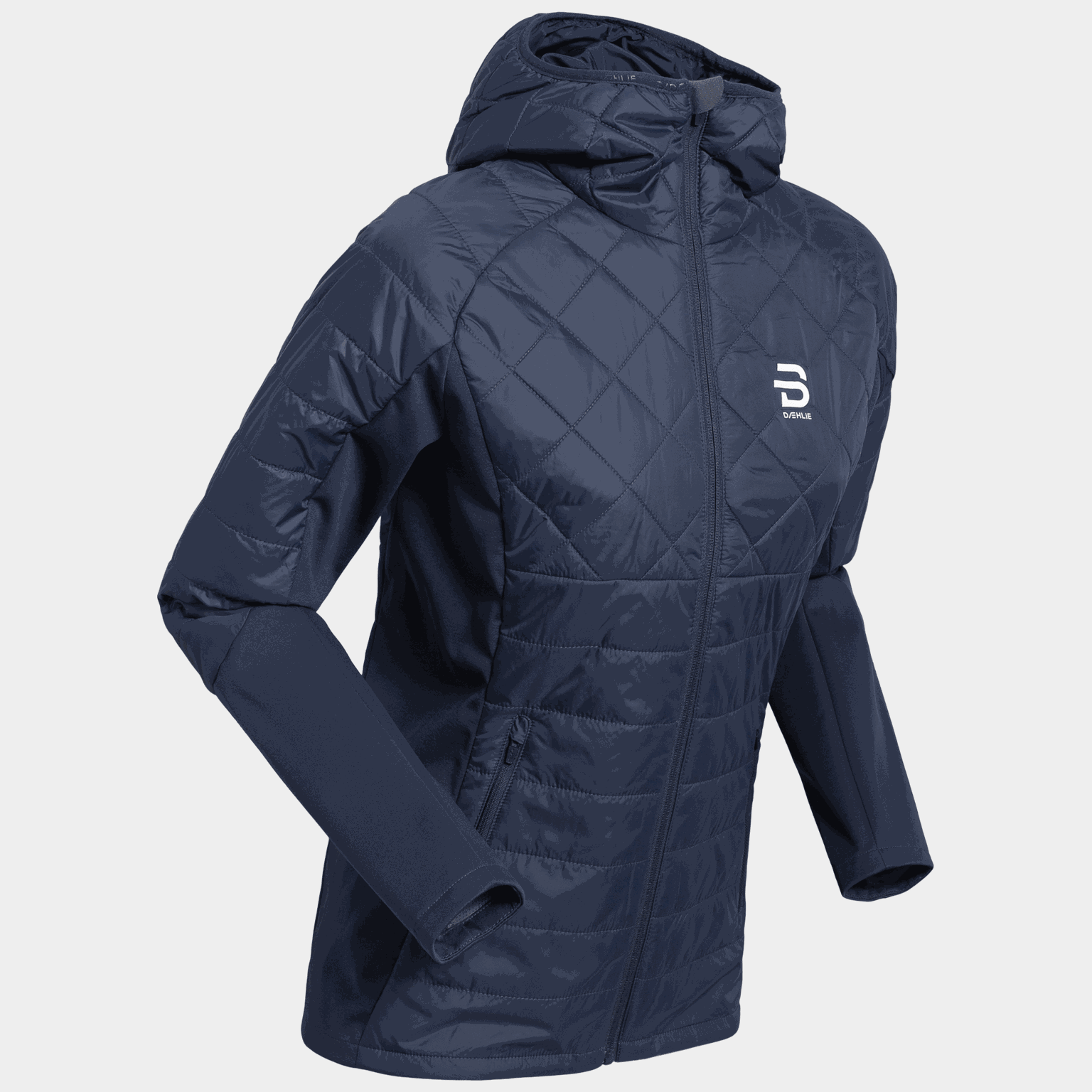 Jaqueta de esqui feminina Graphlite 24/25 com zíper frontal - azul escuro