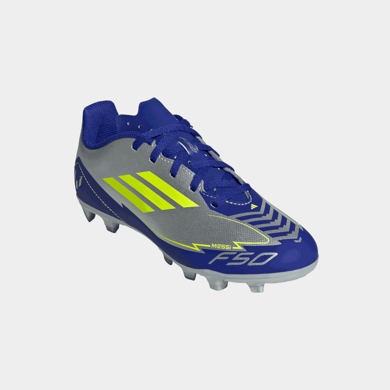  Chaussures de football F50 Club FxG Messi pour gazon naturel et synthétique, modèle junior