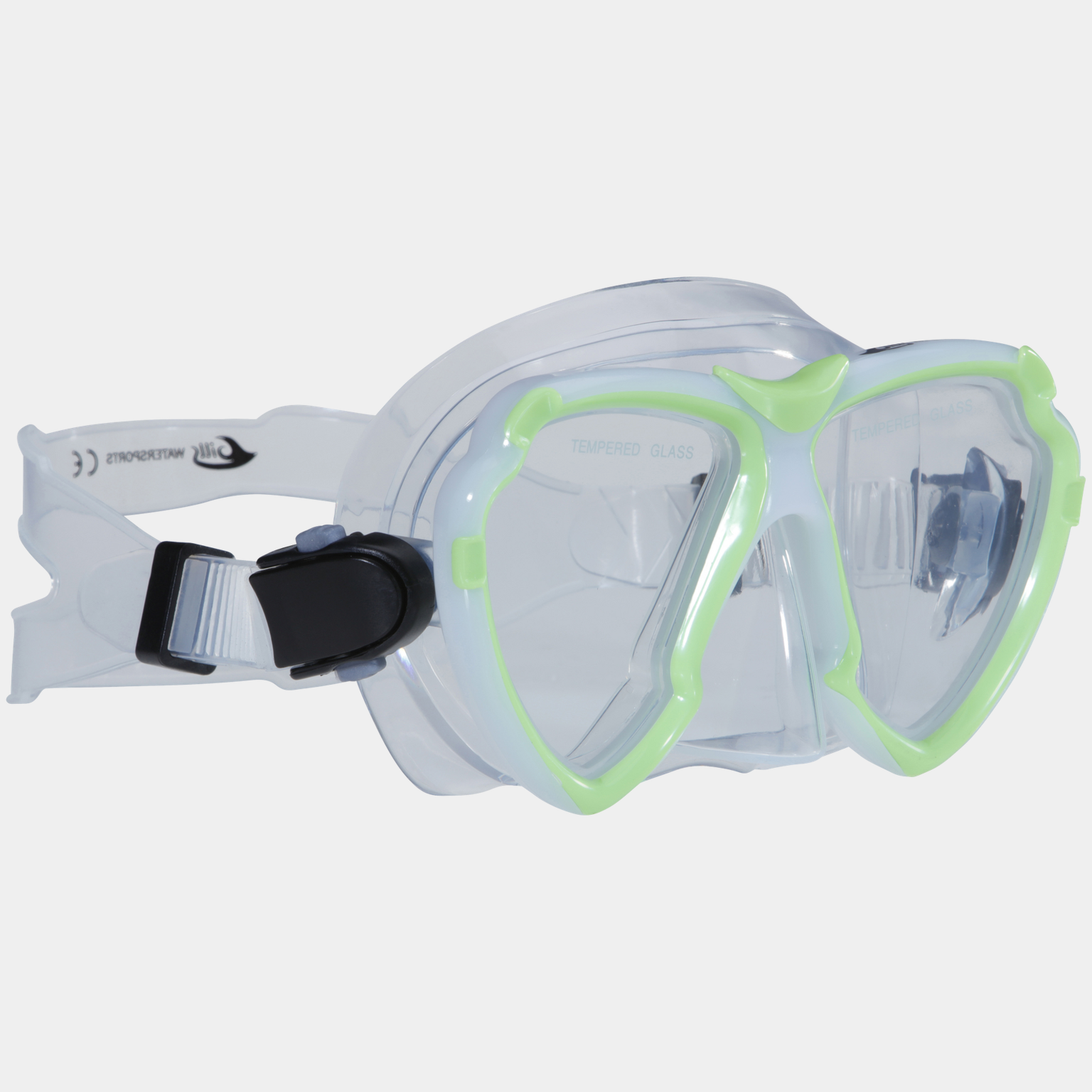 Snorkel, dykkermaske og svømmeføtter, junior - Grønn