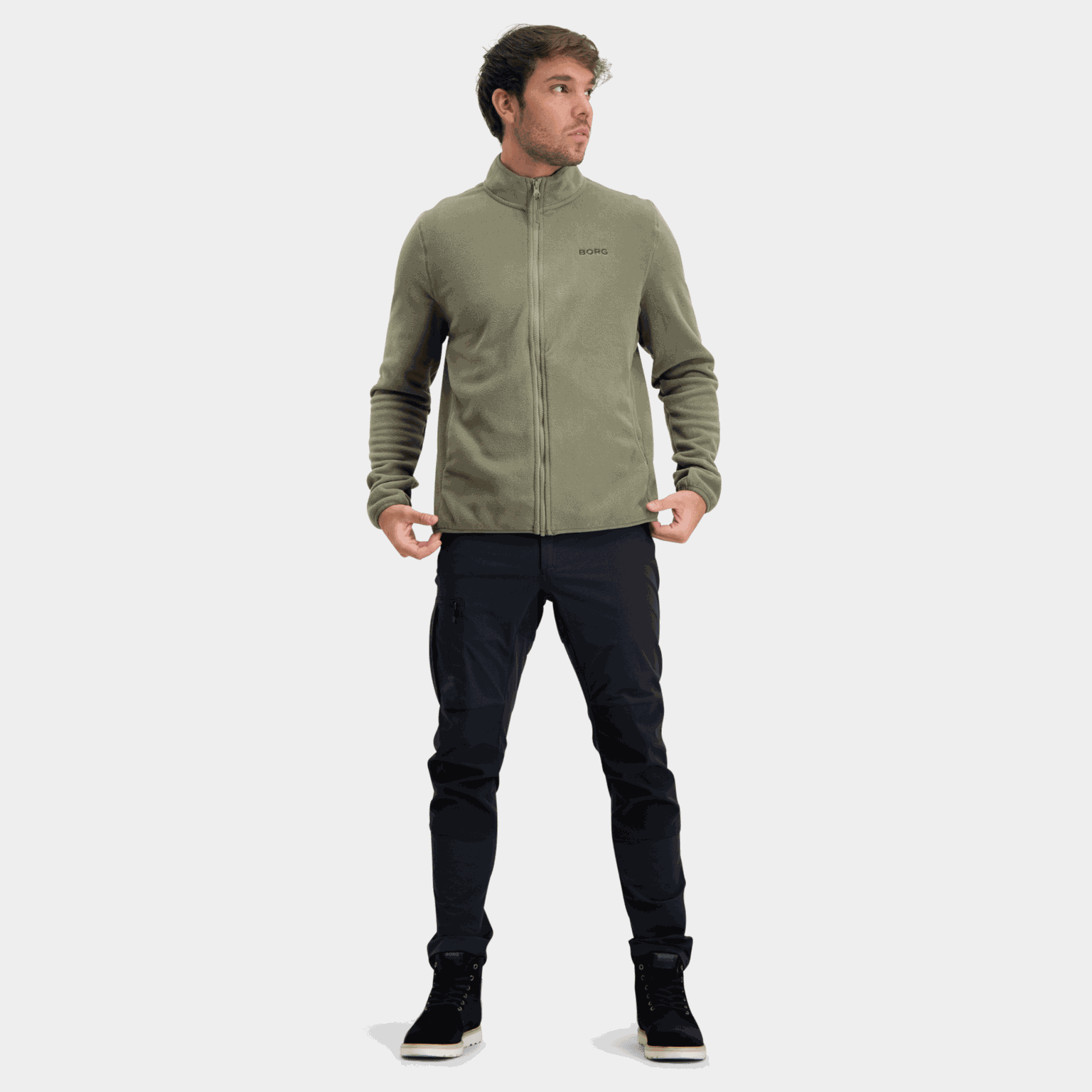  Veste polaire pour homme avec fermeture éclair intégrale