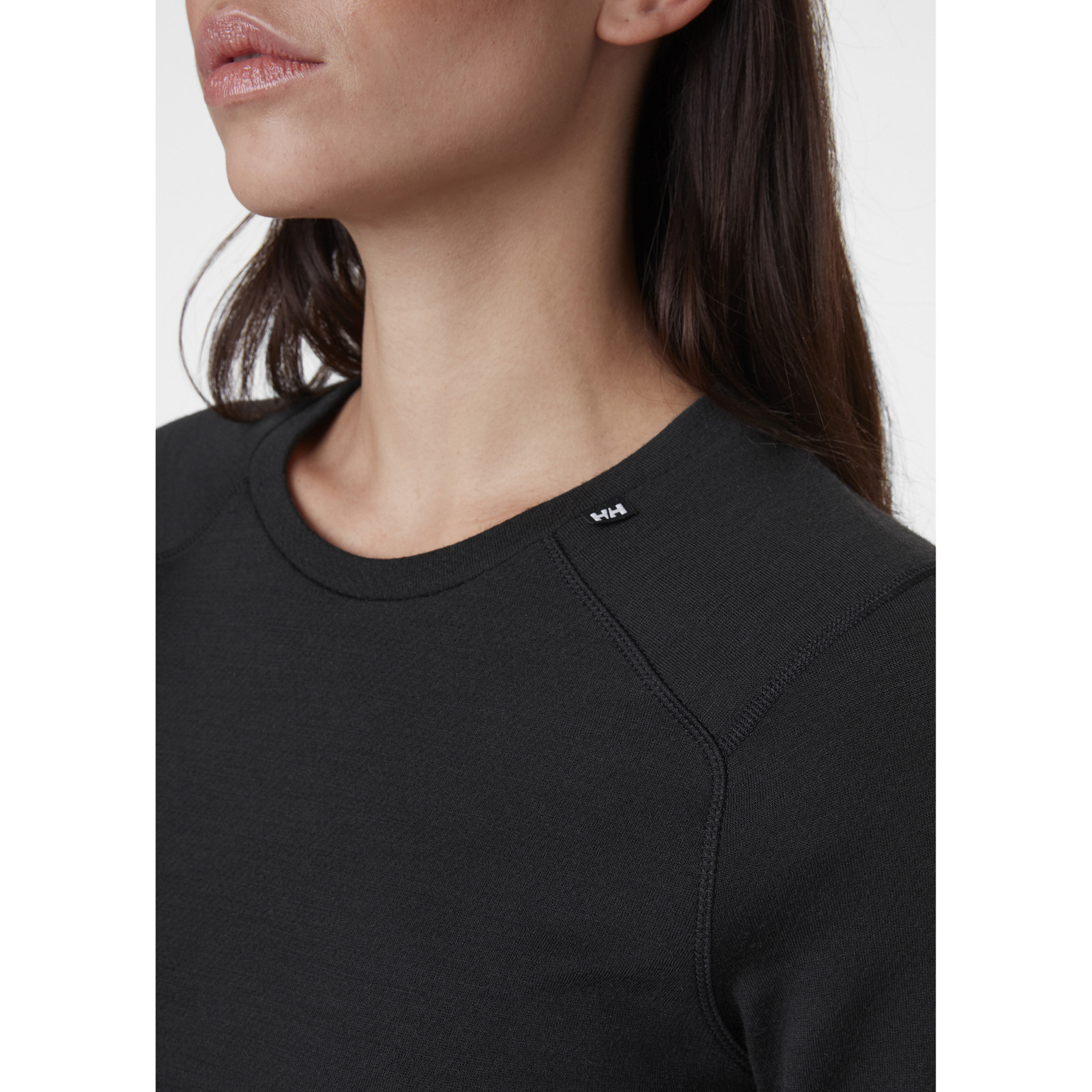  Pull en laine mérinos mi-lourd pour femme Lifa Merino – Noir