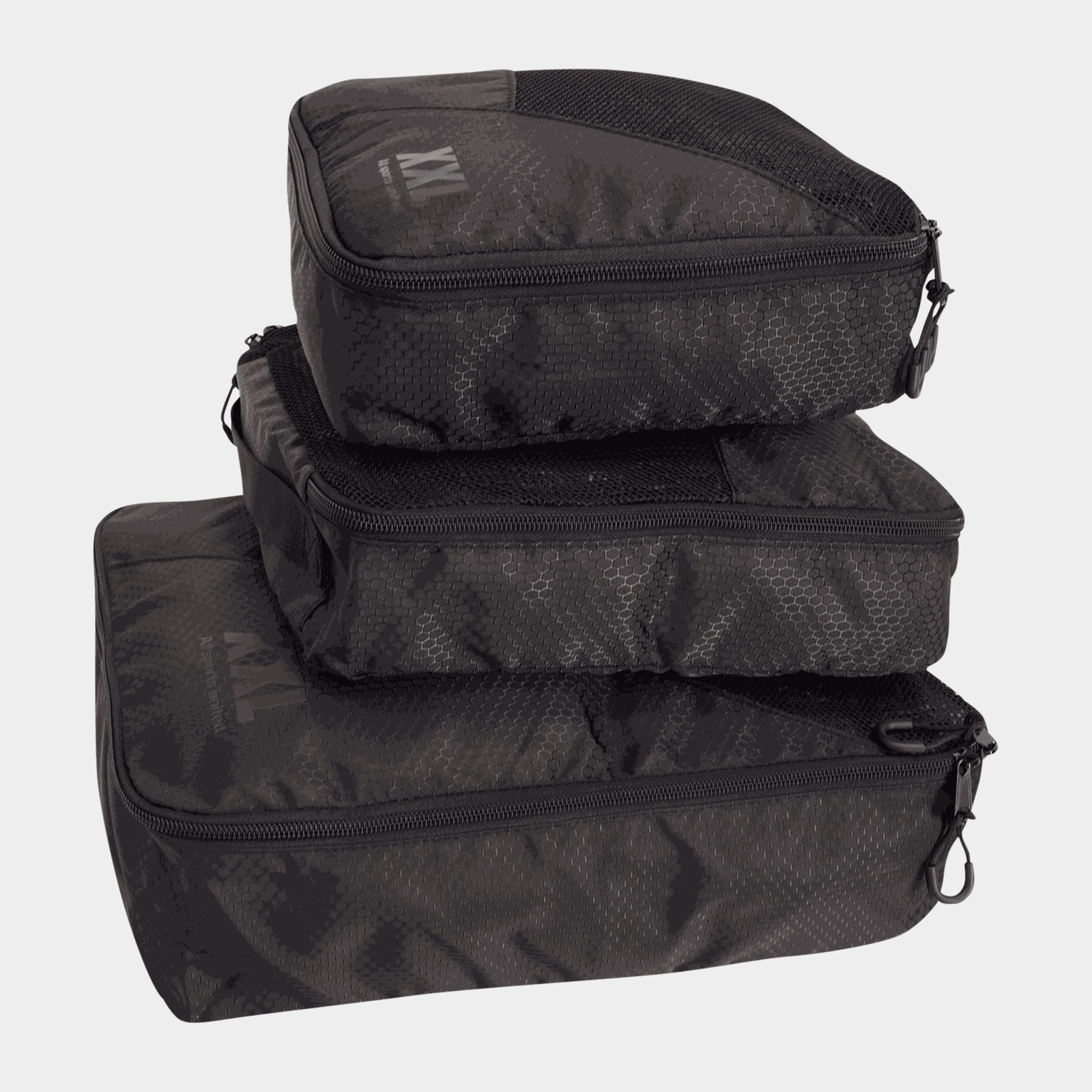  Ensemble de 3 cubes de rangement, sacs de rangement – Noir