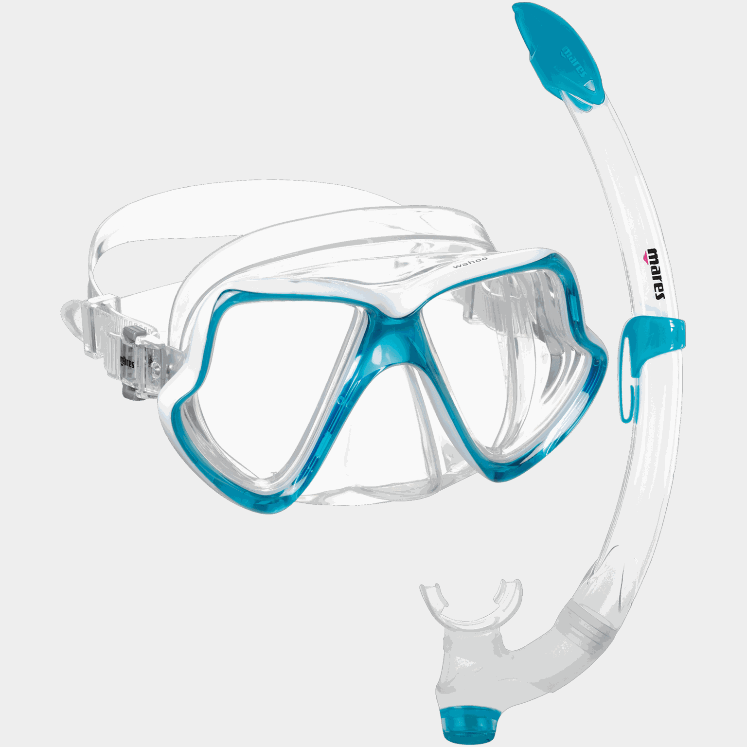  Conjunto de máscara e snorkel unissex Wahoo - Turquesa