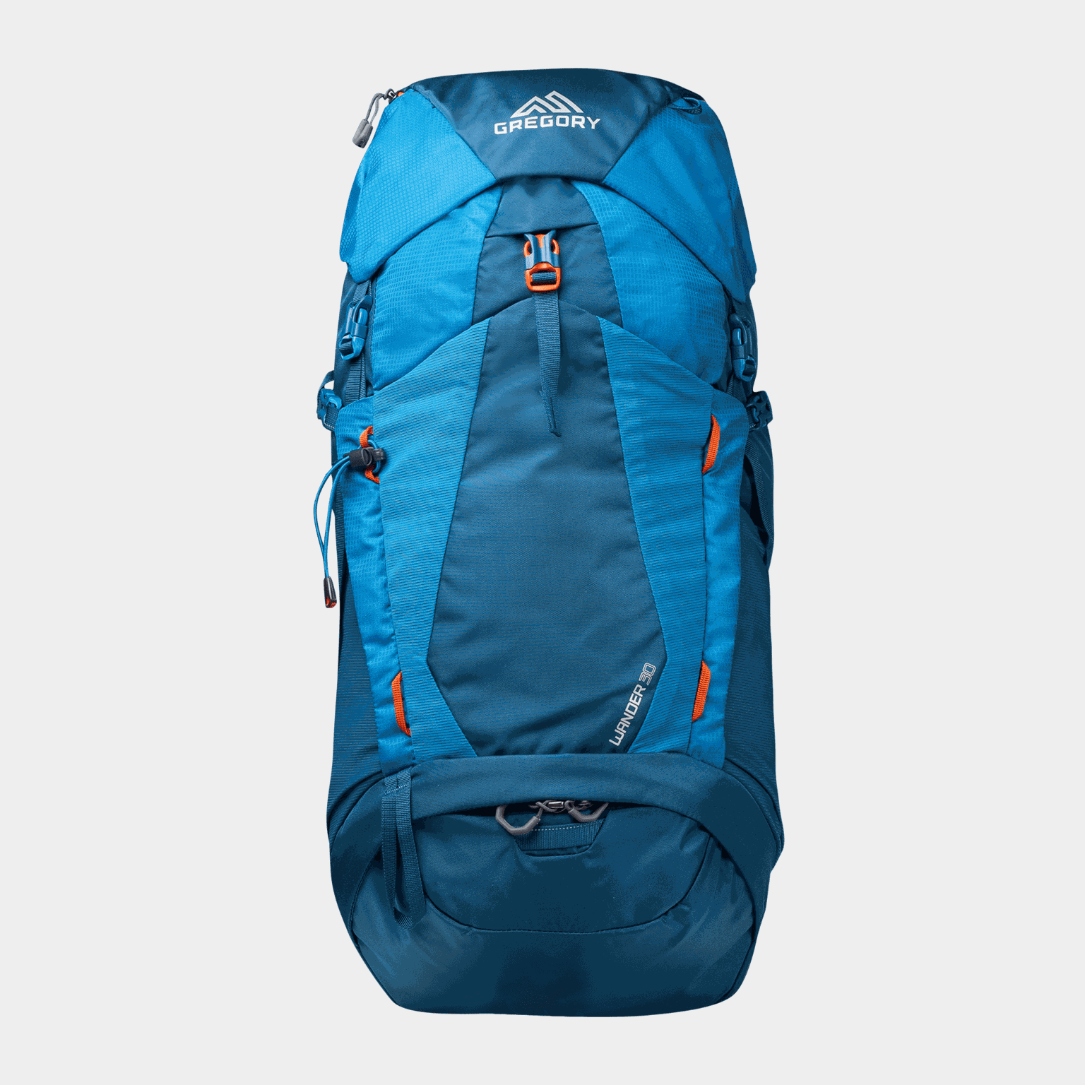  Mochila de caminhada de 30 litros para crianças e adolescentes - azul