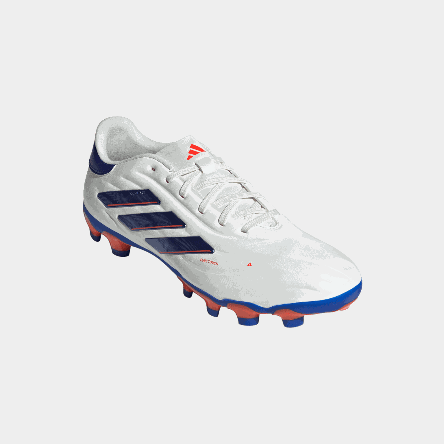 Chuteiras de futebol unissex COPA Pure 2 Pro MG Q3 24 para grama natural e artificial - brancas
